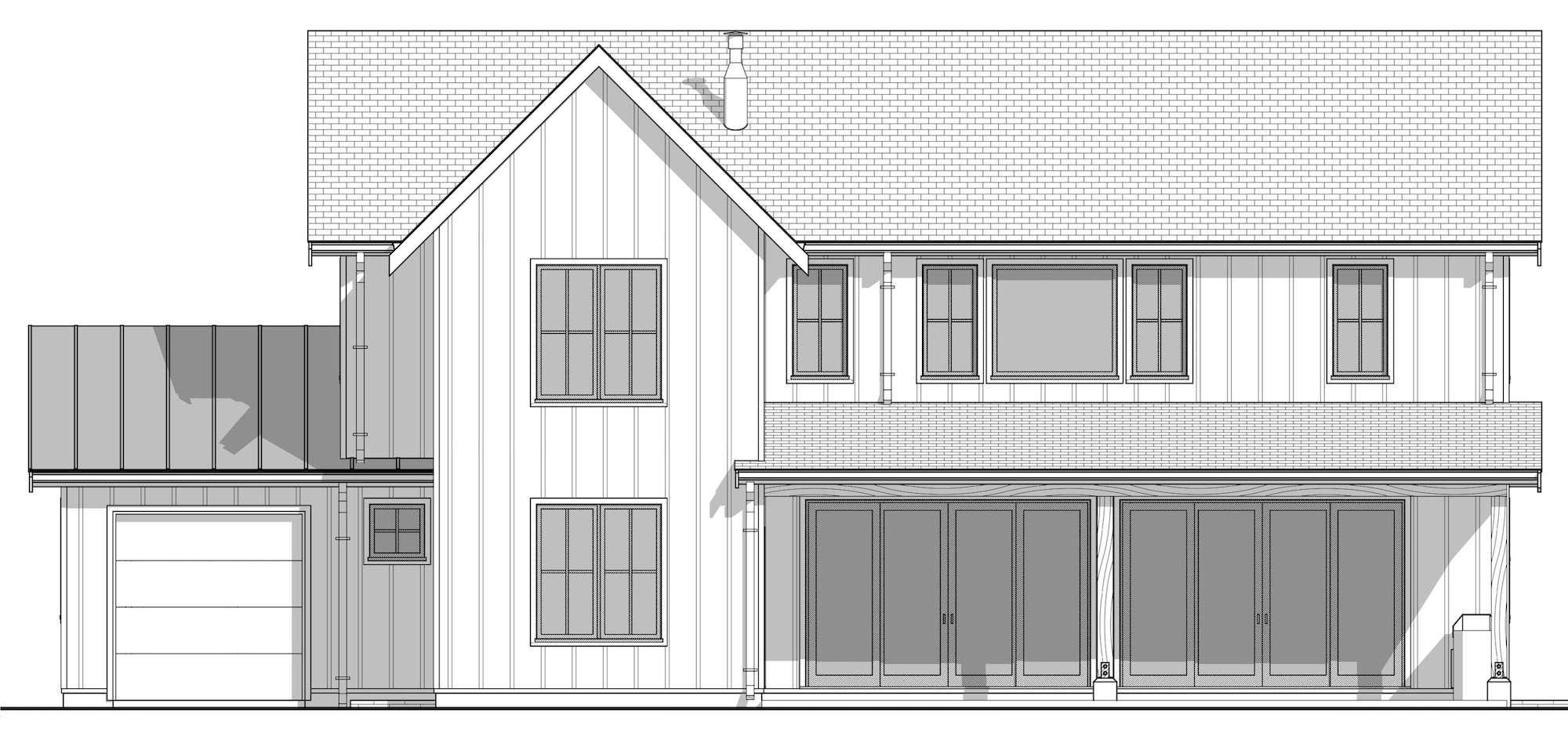 Home Plan Rear Elevation of this 5-Bedroom,2995 Sq Ft Plan -211-1067