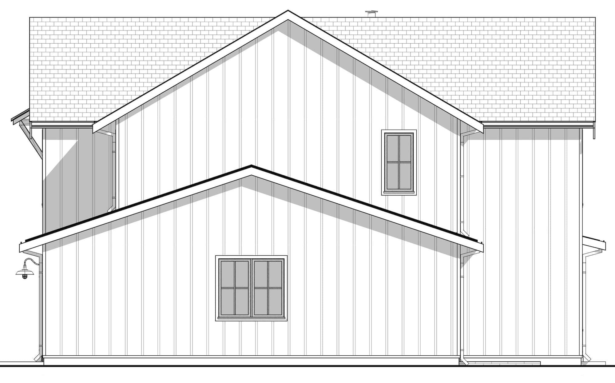 Home Plan Right Elevation of this 5-Bedroom,2995 Sq Ft Plan -211-1067