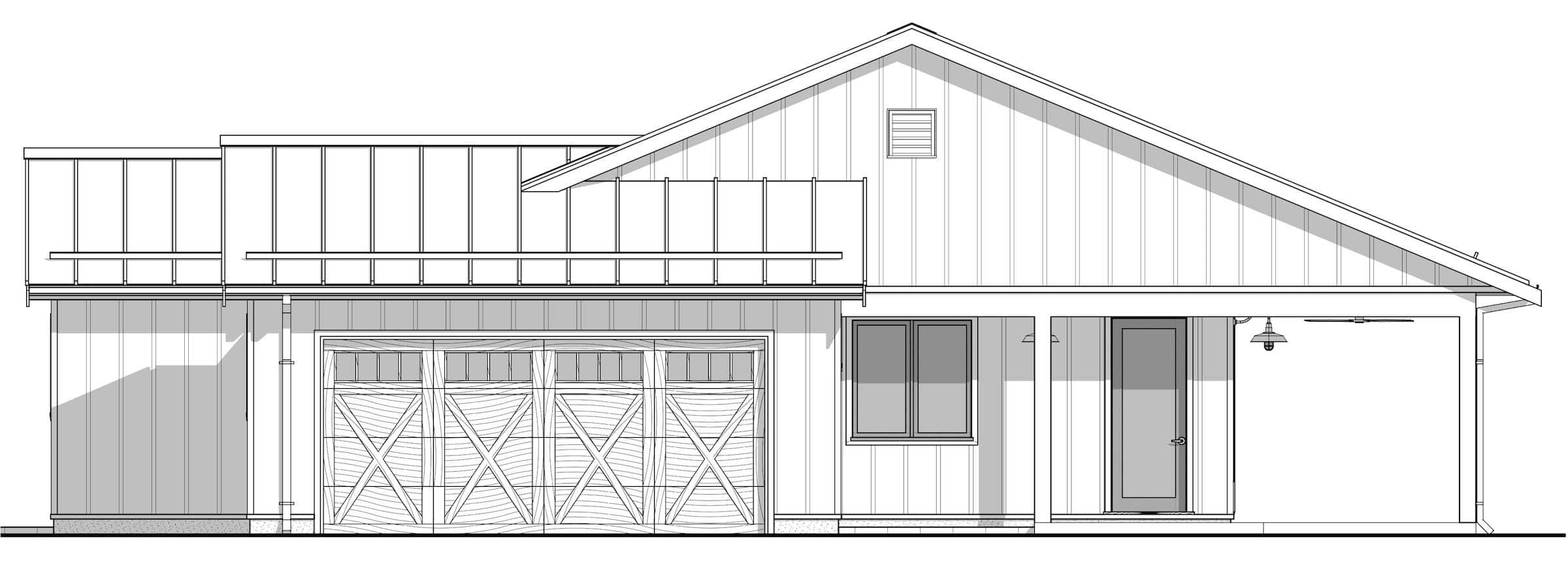 Home Plan Front Elevation of this 4-Bedroom,1801 Sq Ft Plan -211-1069