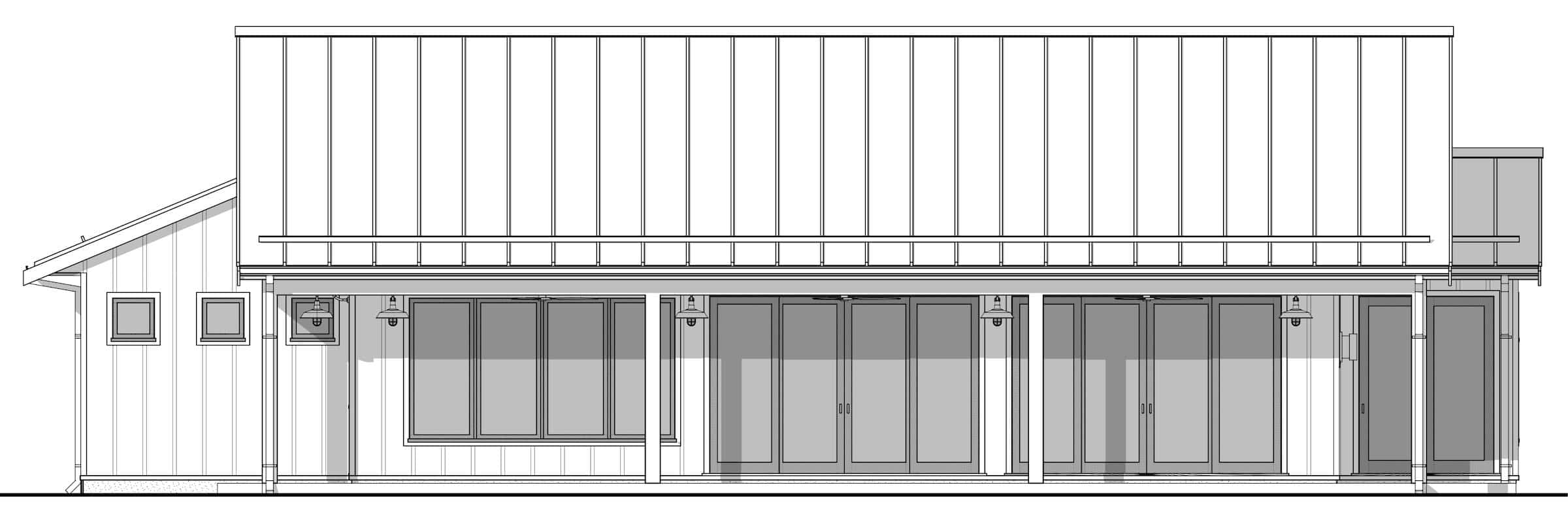 Home Plan Right Elevation of this 4-Bedroom,1801 Sq Ft Plan -211-1069
