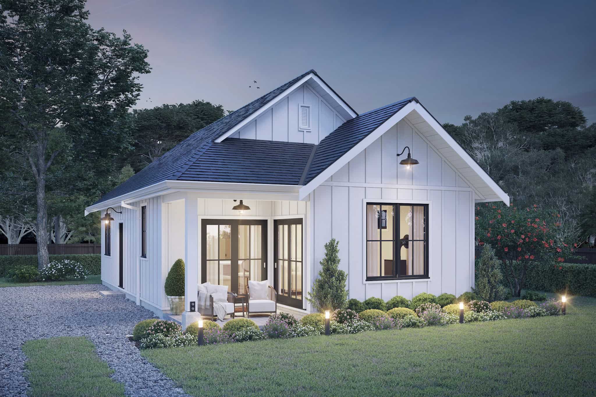 Home at Night of this 2-Bedroom,897 Sq Ft Plan -211-1071