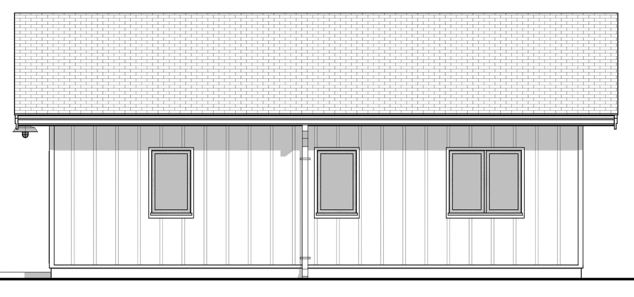 Home Plan Right Elevation of this 2-Bedroom,800 Sq Ft Plan -211-1072