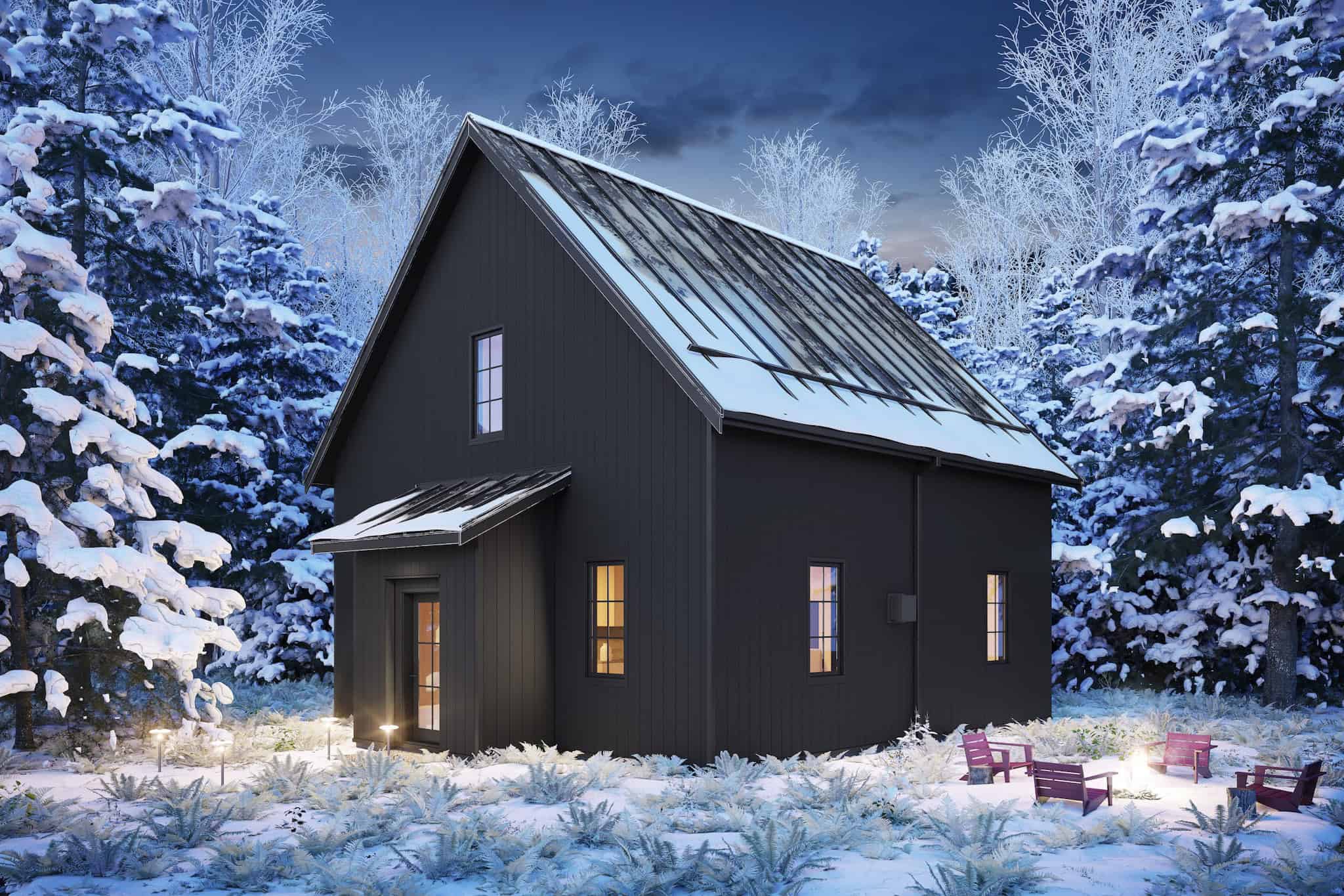 Home at Night of this 2-Bedroom,1200 Sq Ft Plan -211-1076
