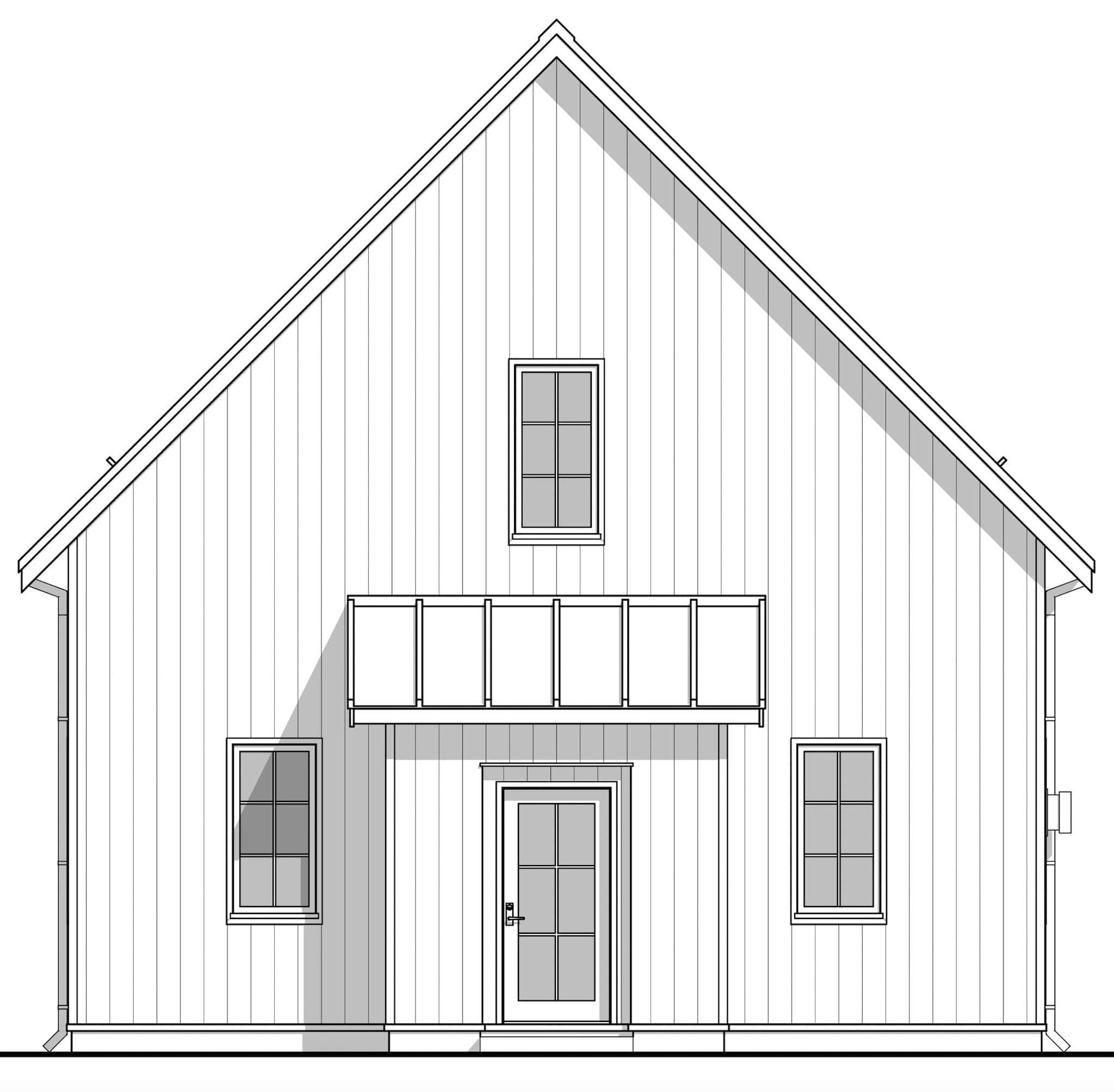 Home Plan Front Elevation of this 2-Bedroom,1200 Sq Ft Plan -211-1076