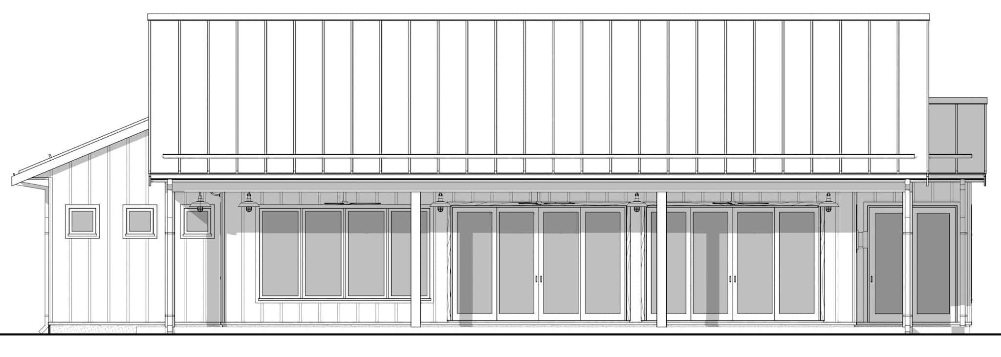 Home Plan Right Elevation of this 4-Bedroom,1943 Sq Ft Plan -211-1078