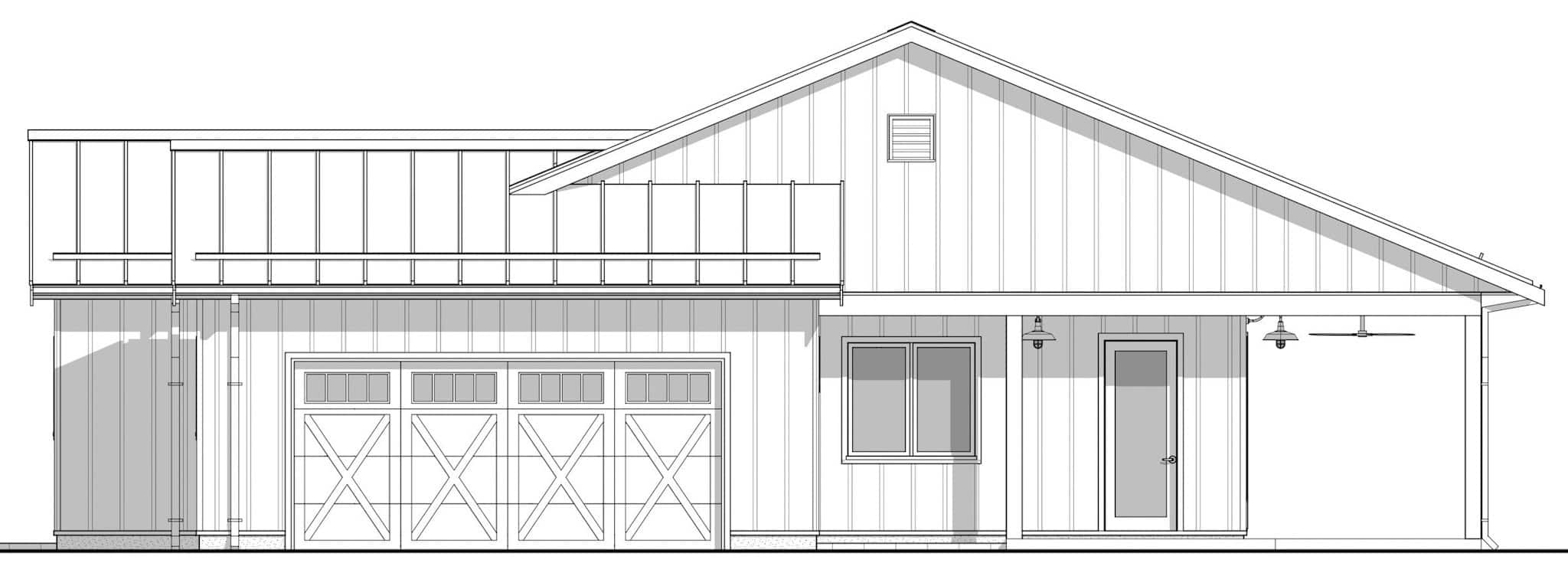 Home Plan Front Elevation of this 4-Bedroom,1943 Sq Ft Plan -211-1078
