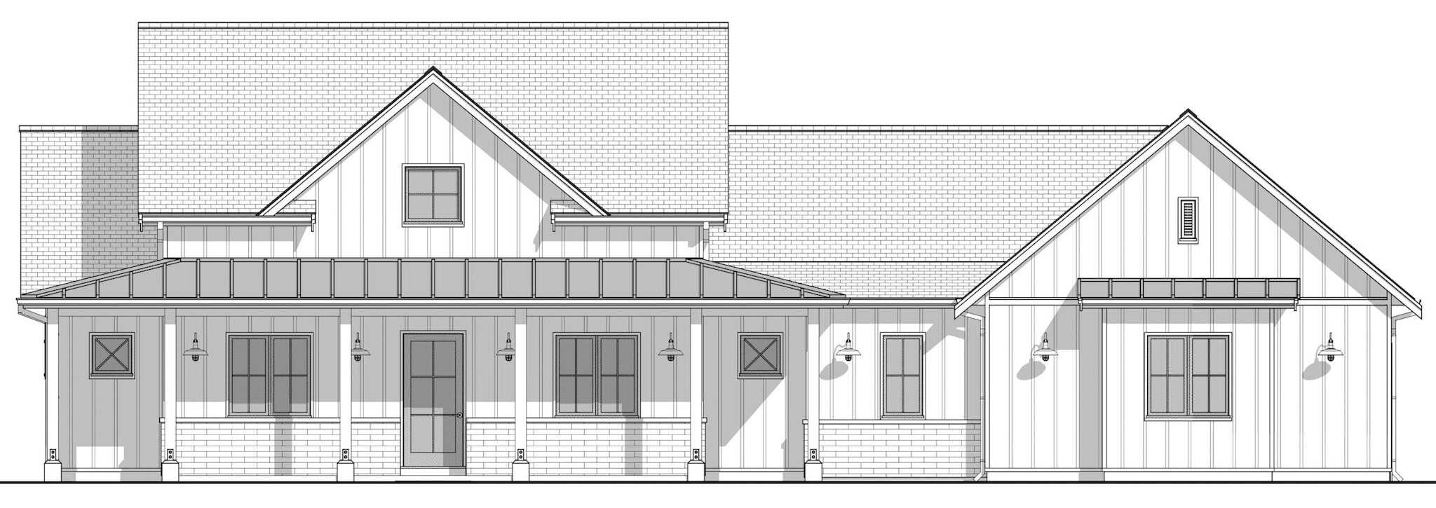 Home Plan Front Elevation of this 3-Bedroom,2516 Sq Ft Plan -211-1079
