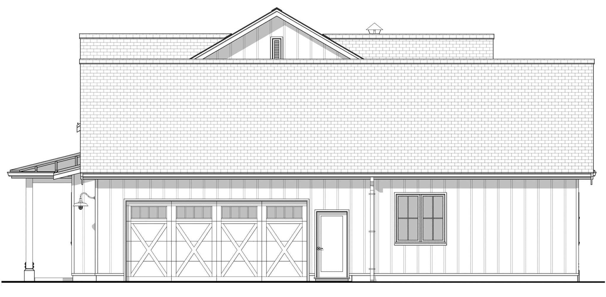 Home Plan Right Elevation of this 3-Bedroom,2516 Sq Ft Plan -211-1079
