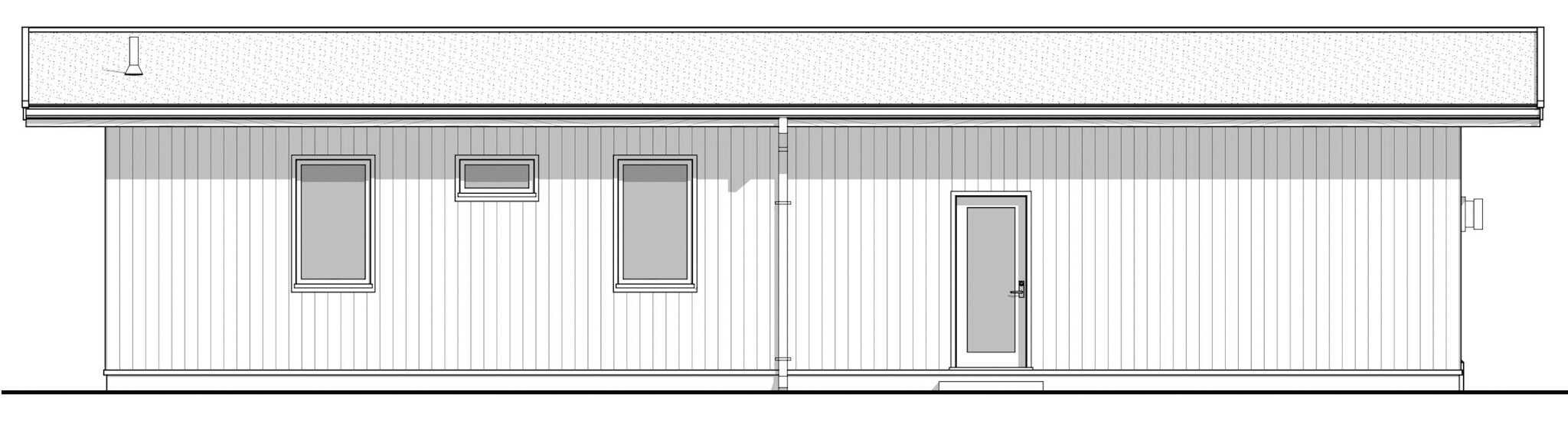 Home Plan Rear Elevation of this 4-Bedroom,1232 Sq Ft Plan -211-1080