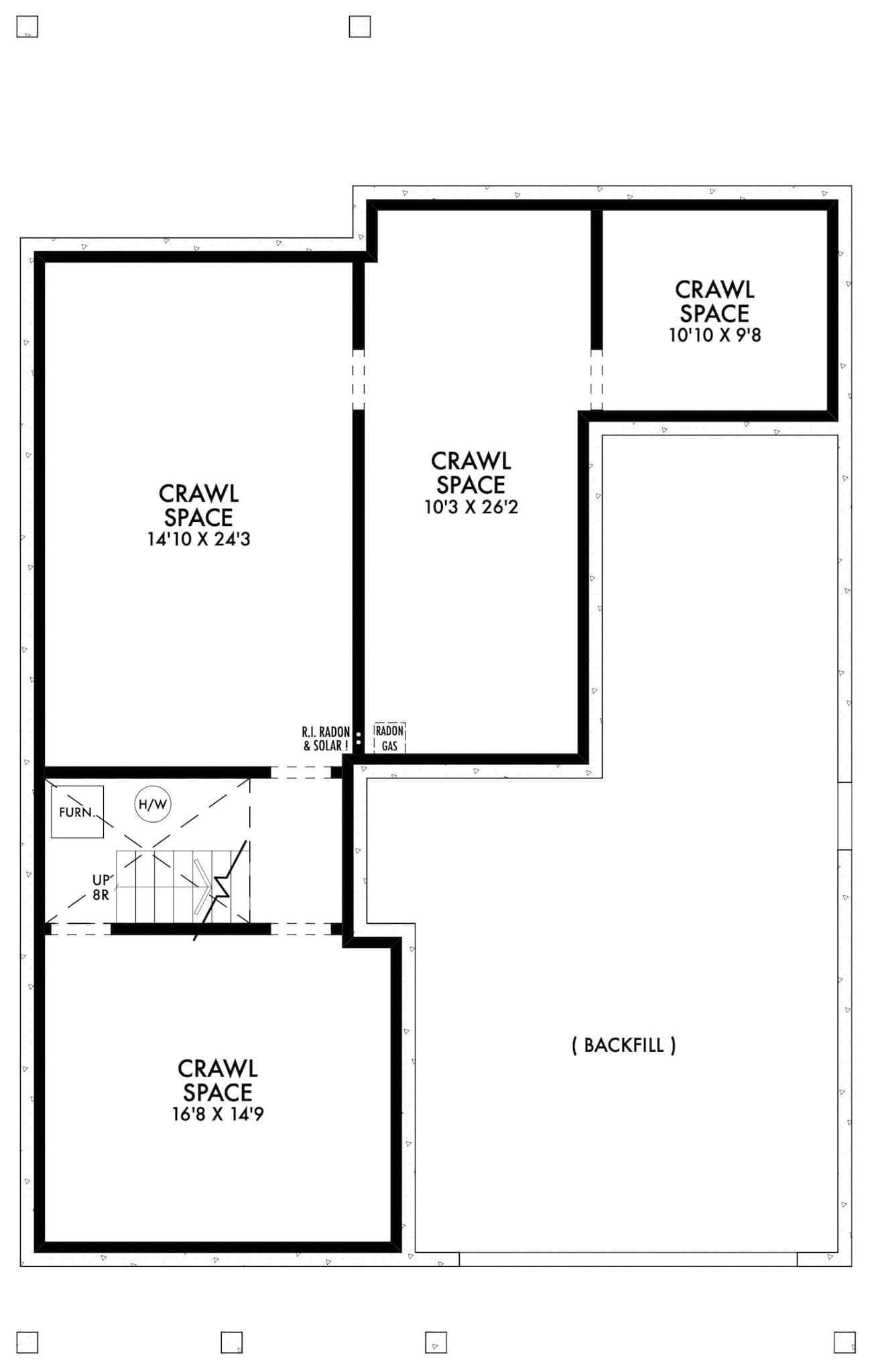 Basement of Modern Farmhouse Plan #211-1081