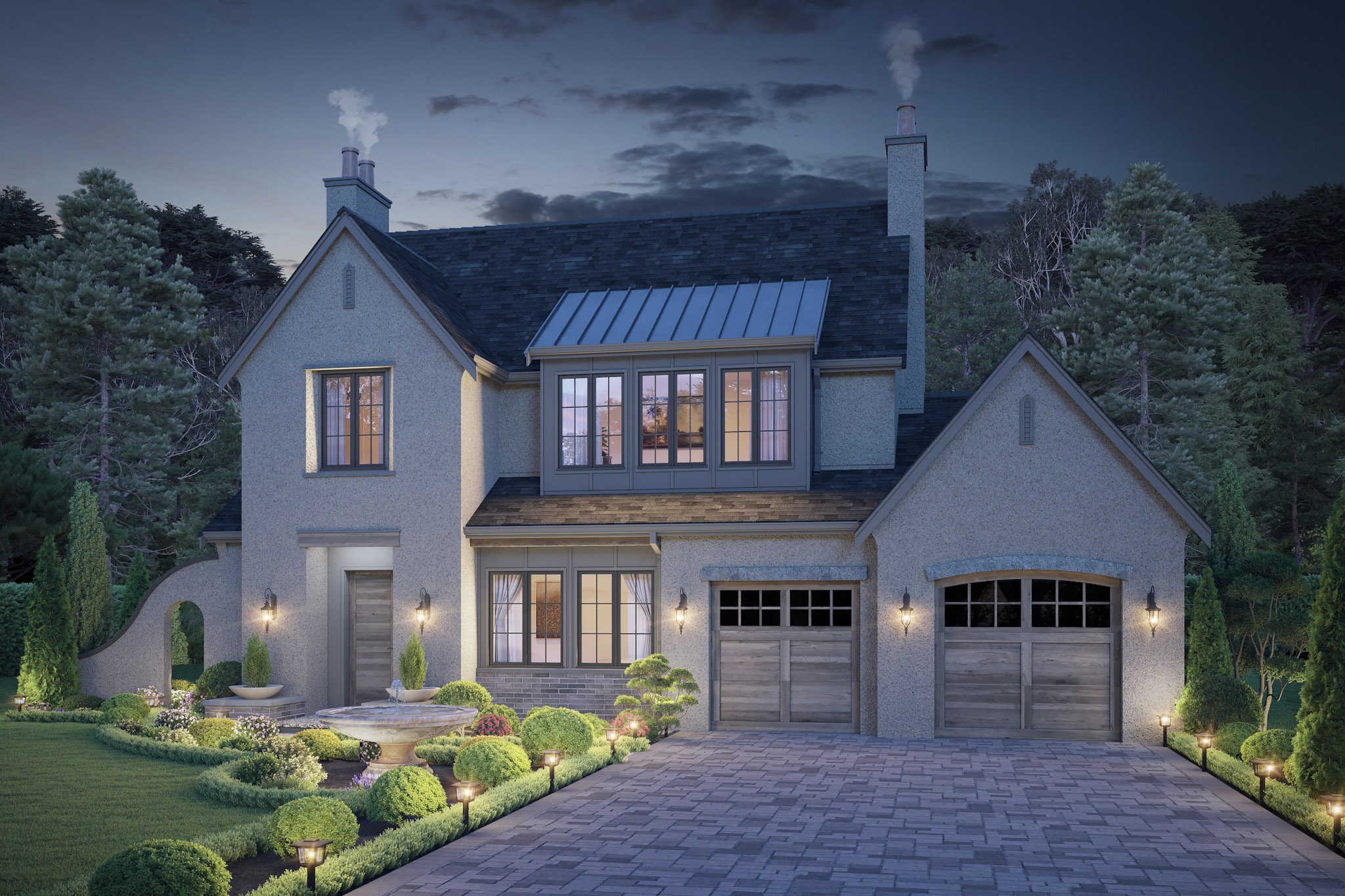 Home at Night of this 5-Bedroom,2525 Sq Ft Plan -211-1083
