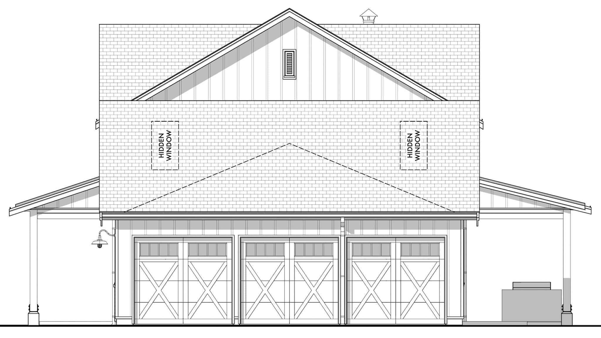 Home Plan Right Elevation of this 5-Bedroom,2606 Sq Ft Plan -211-1084