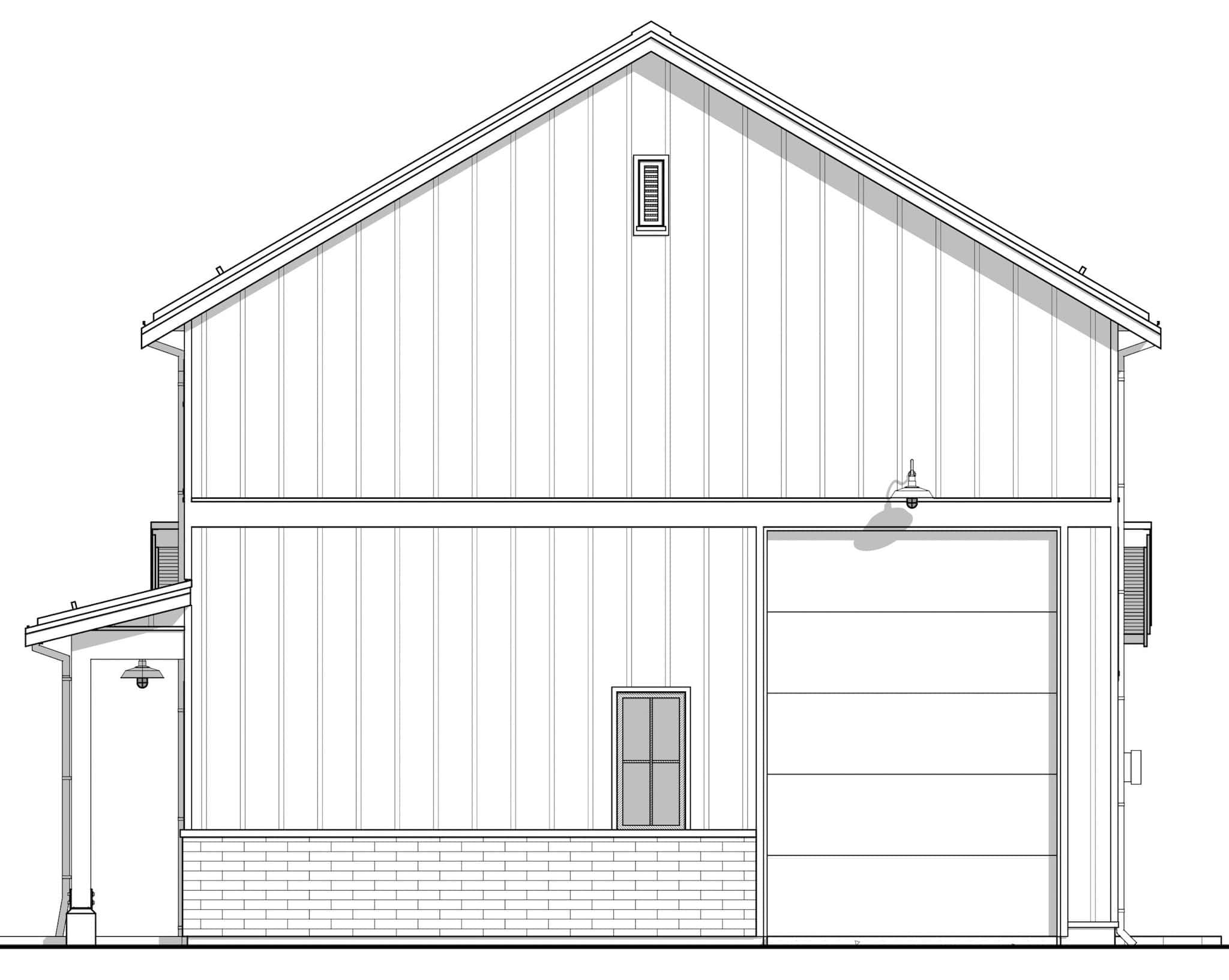 Home Plan Right Elevation of this 5-Bedroom,2340 Sq Ft Plan -211-1085