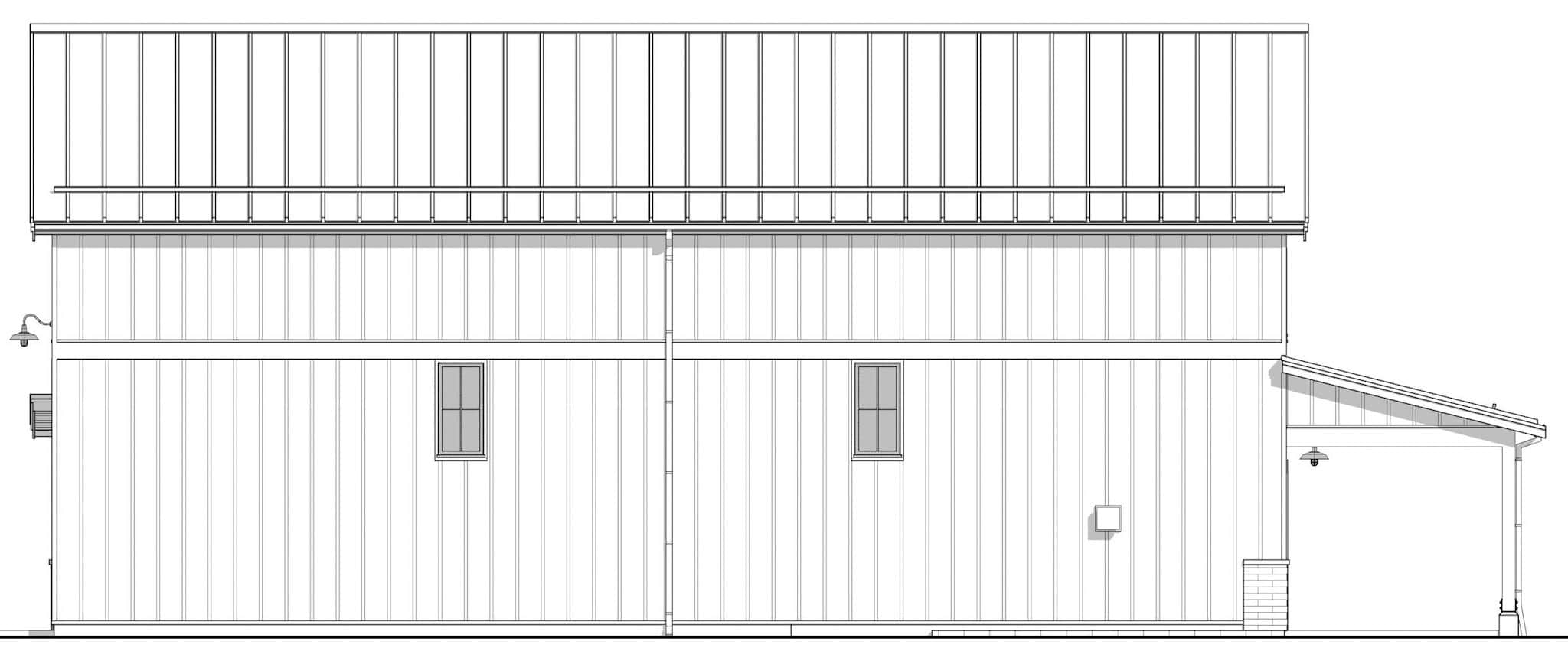 Home Plan Rear Elevation of this 5-Bedroom,2340 Sq Ft Plan -211-1085
