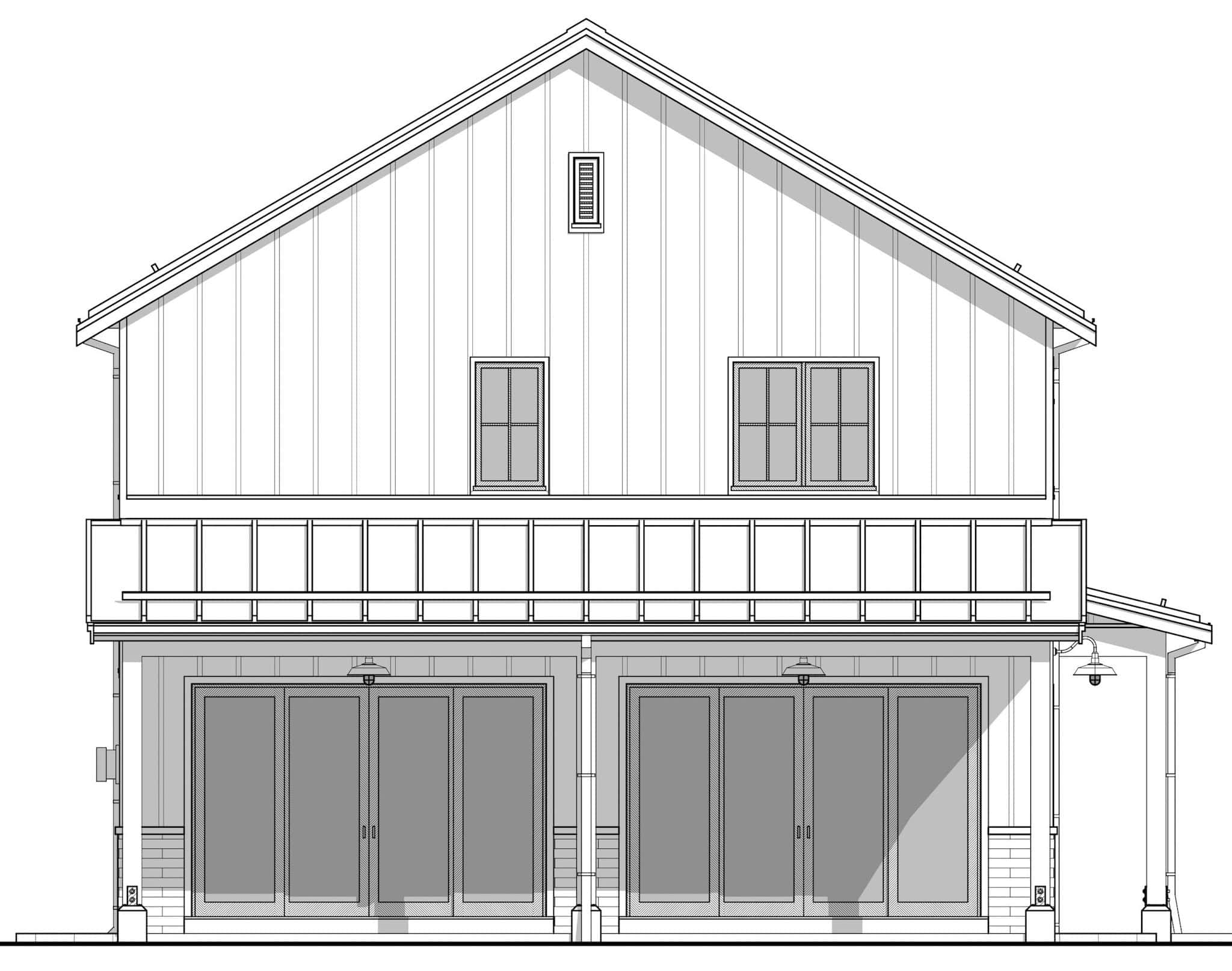 Home Plan Left Elevation of this 5-Bedroom,2340 Sq Ft Plan -211-1085