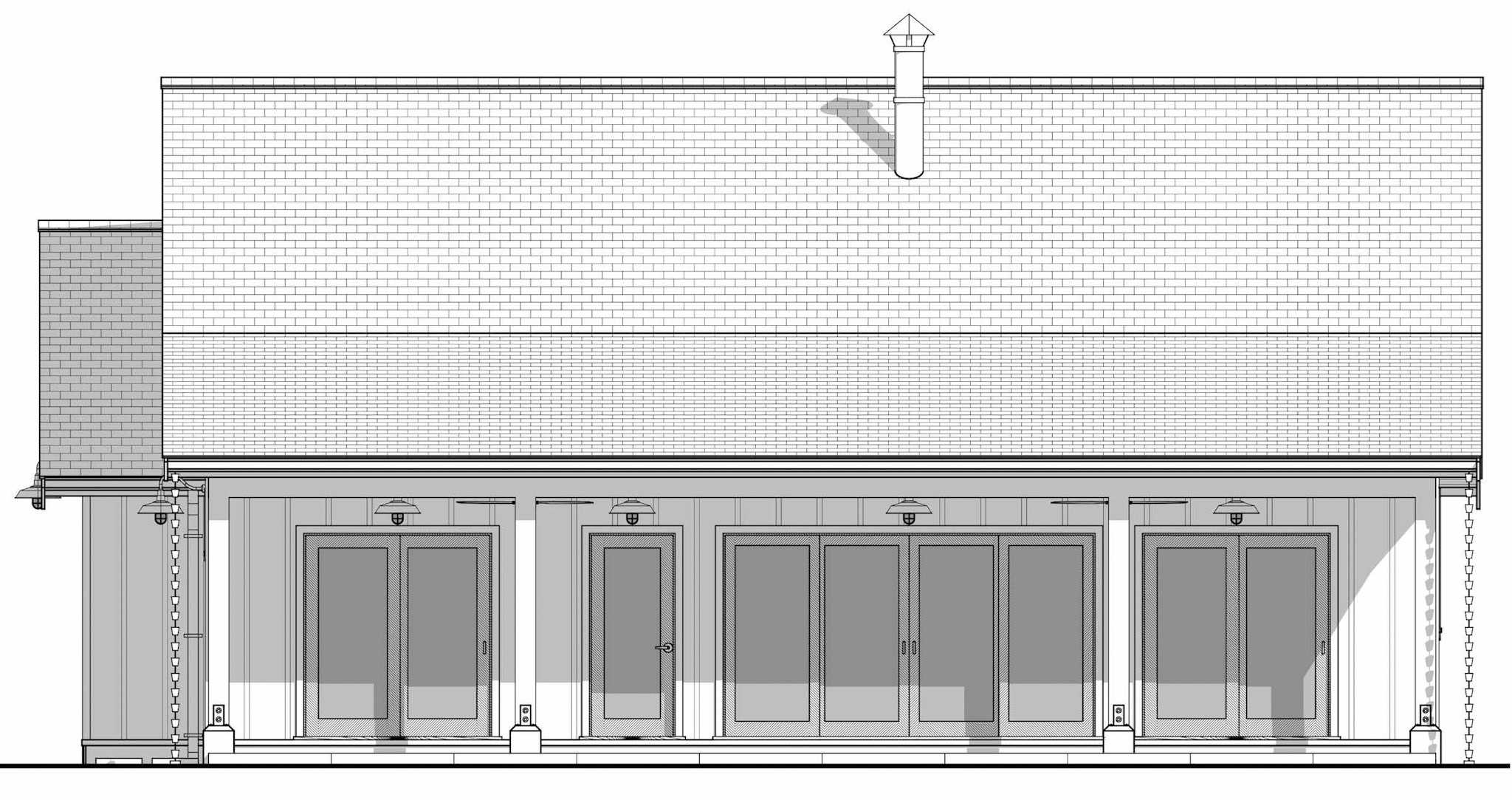 Home Plan Front Elevation of this 2-Bedroom,1000 Sq Ft Plan -211-1086