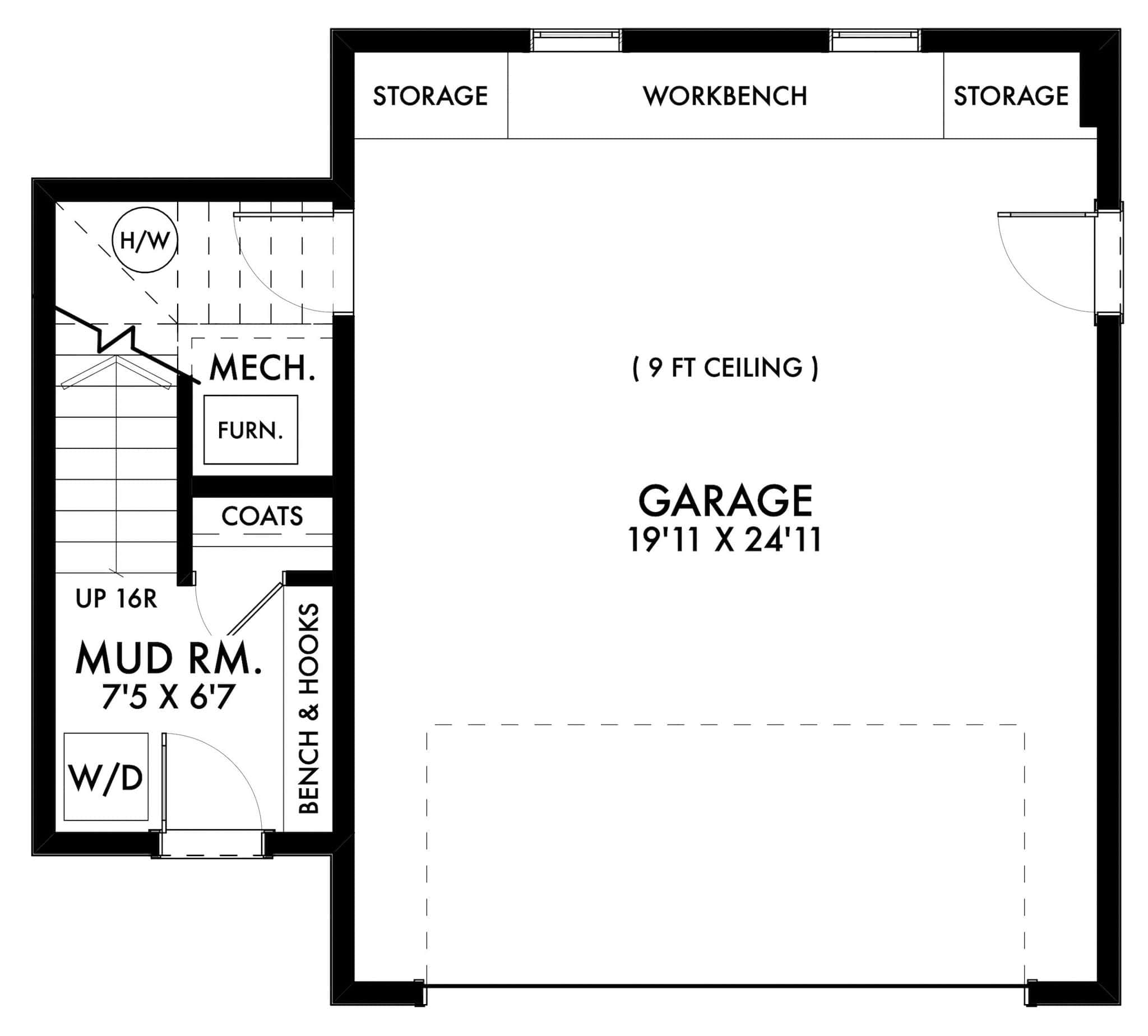 Main Level of Contemporary Plan #211-1087