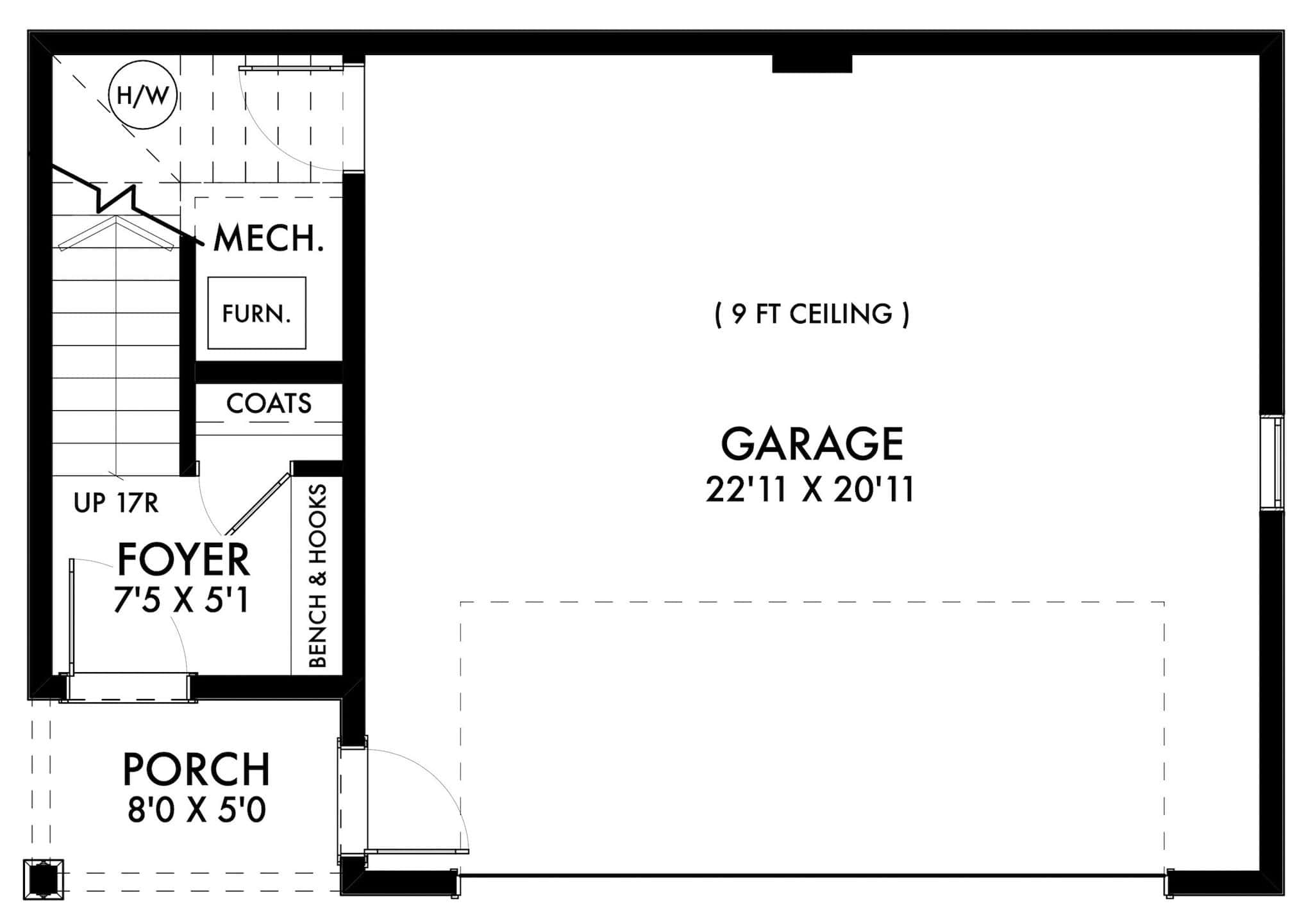 Main Level of Garage w/Apartments Plan #211-1088