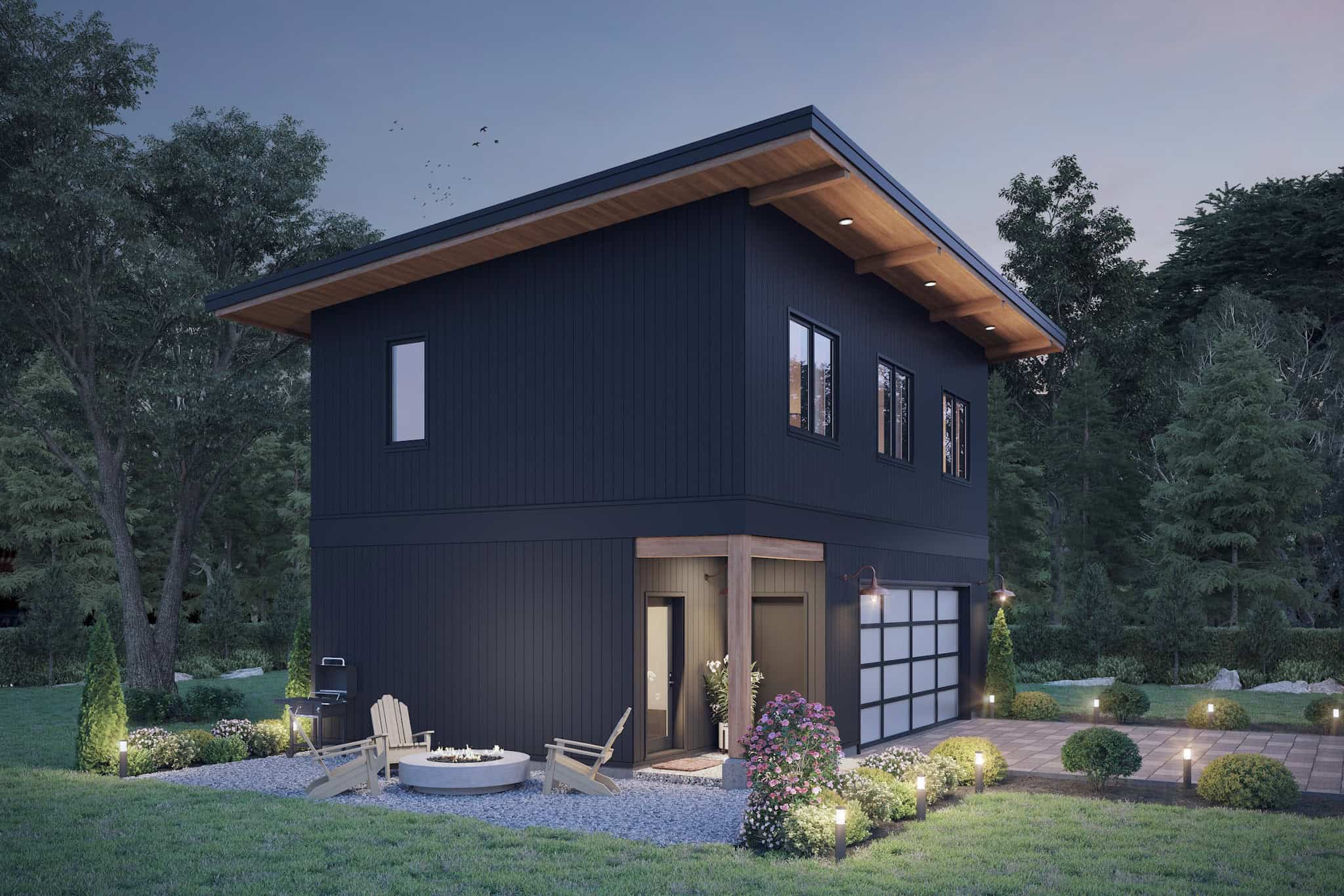 Home at Night of this 2-Bedroom,886 Sq Ft Plan -211-1089