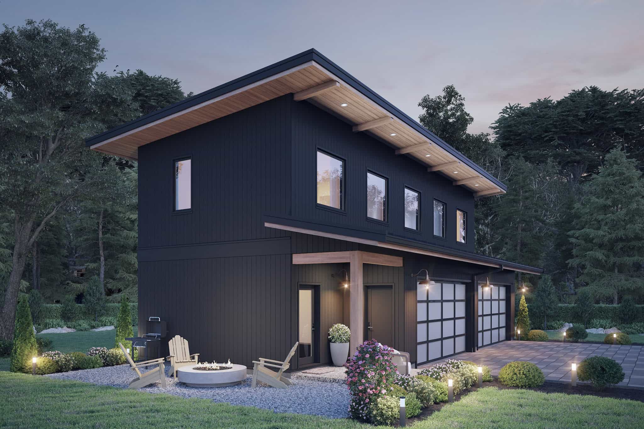 Home at Night of this 2-Bedroom,968 Sq Ft Plan -211-1090