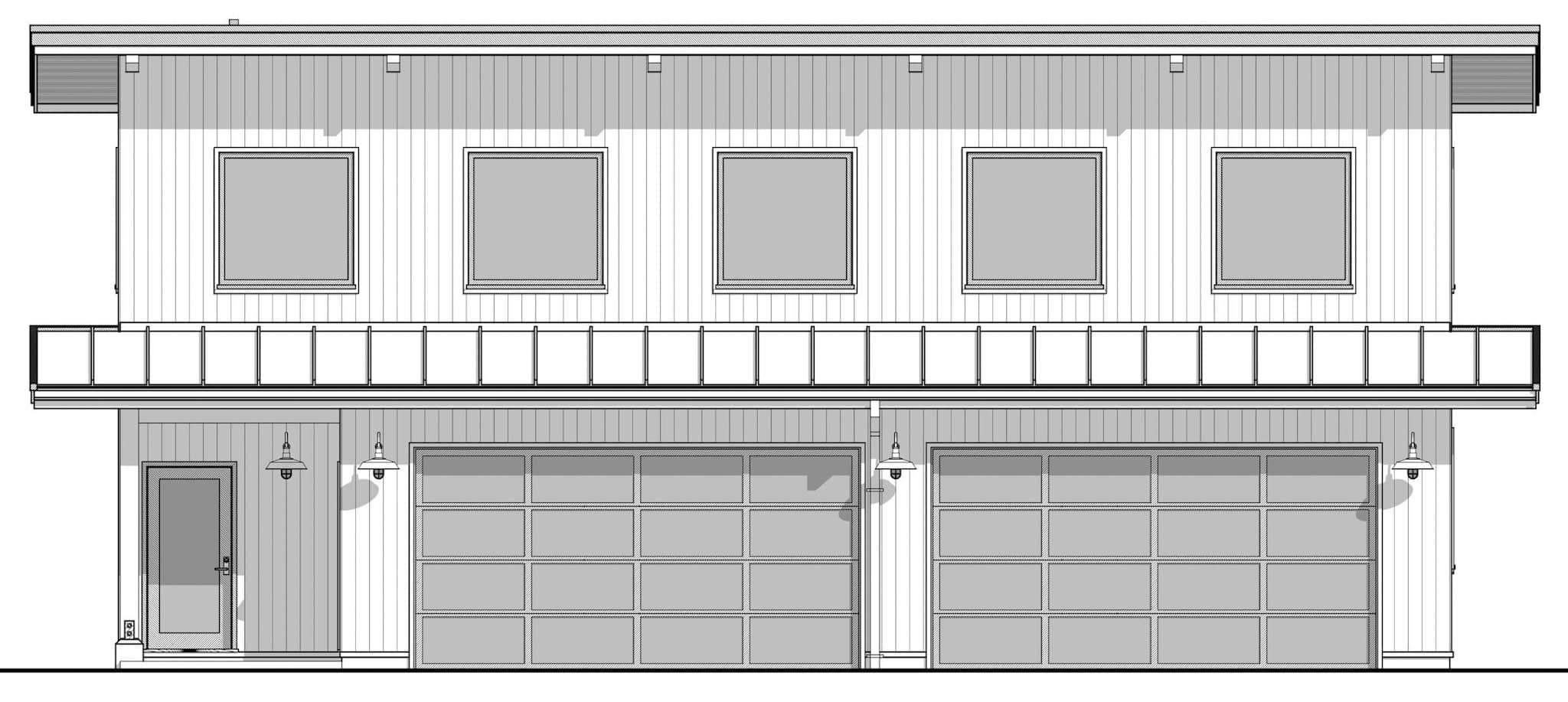 Home Plan Front Elevation of this 2-Bedroom,968 Sq Ft Plan -211-1090