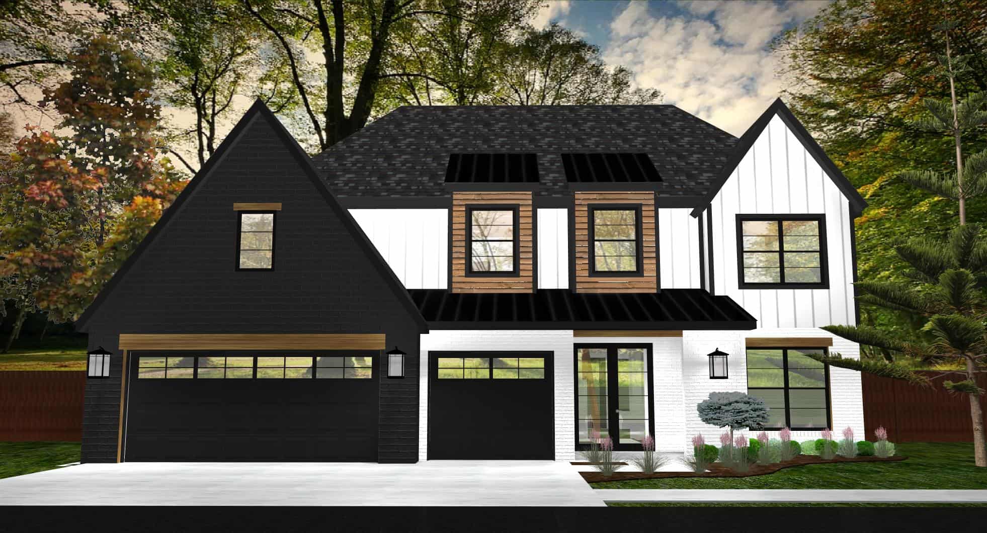 Front View of this 3-Bedroom, 2768 Sq Ft Plan - 212-1008