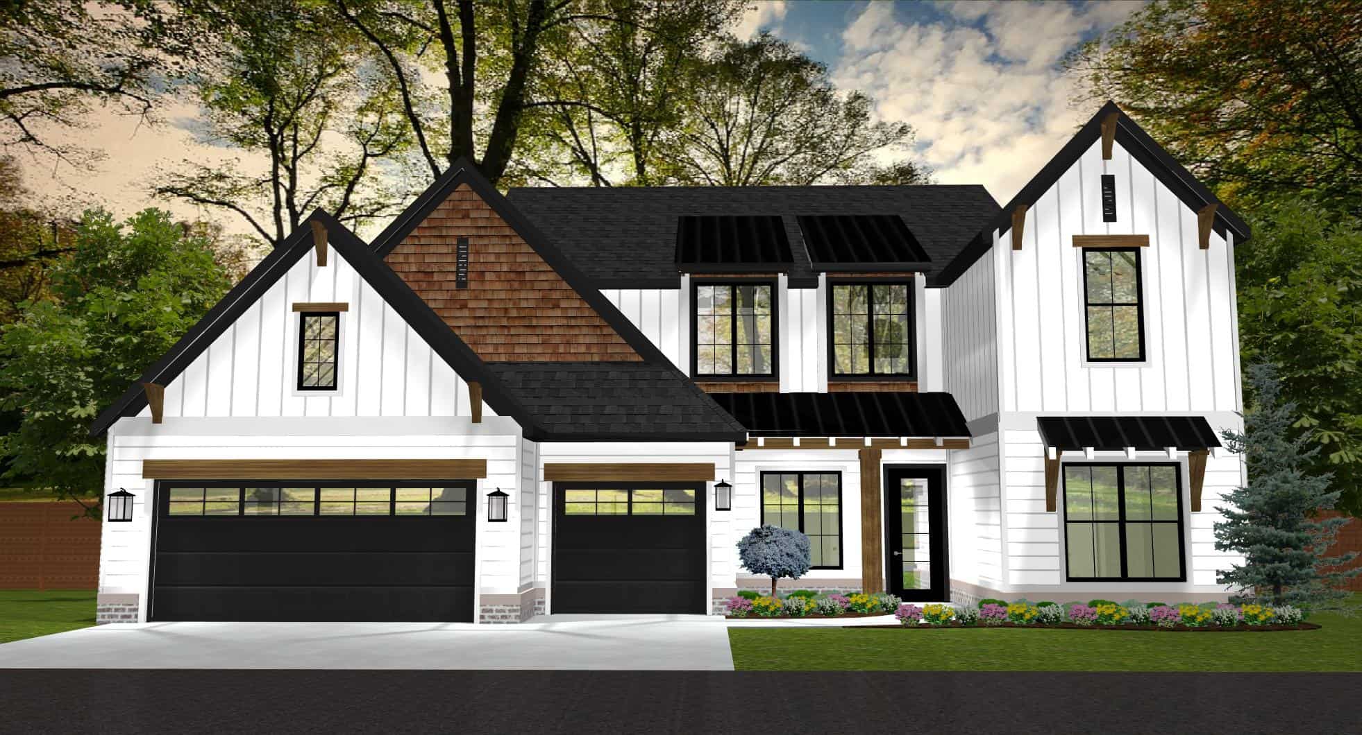 Front View of this 0-Bedroom, Sq Ft Plan - 212-1009