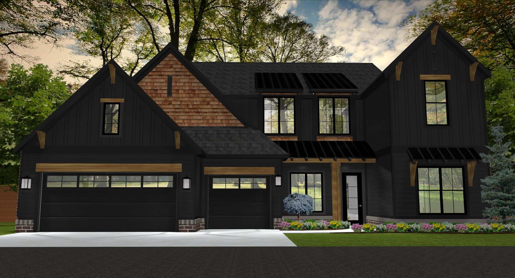 Front View of this 0-Bedroom, Sq Ft Plan - 212-1009