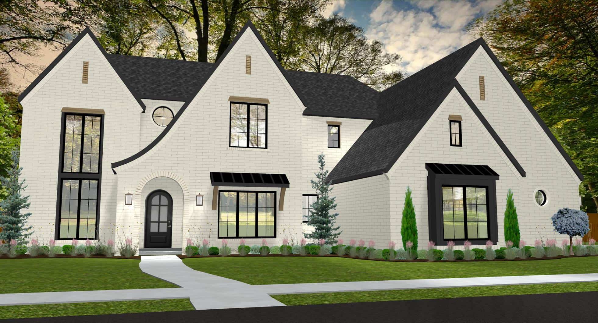 Front elevation of Cottage home (ThePlanCollection: House Plan #212-1012)