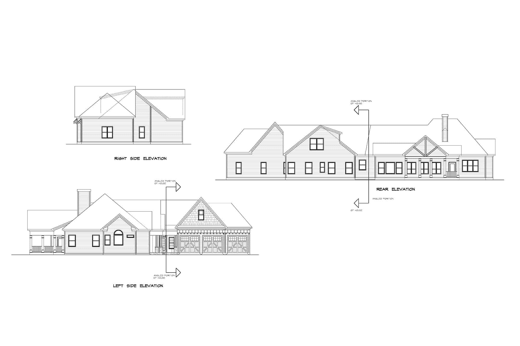Home Plan Rear Elevation of this 3-Bedroom,3061 Sq Ft Plan -213-1004