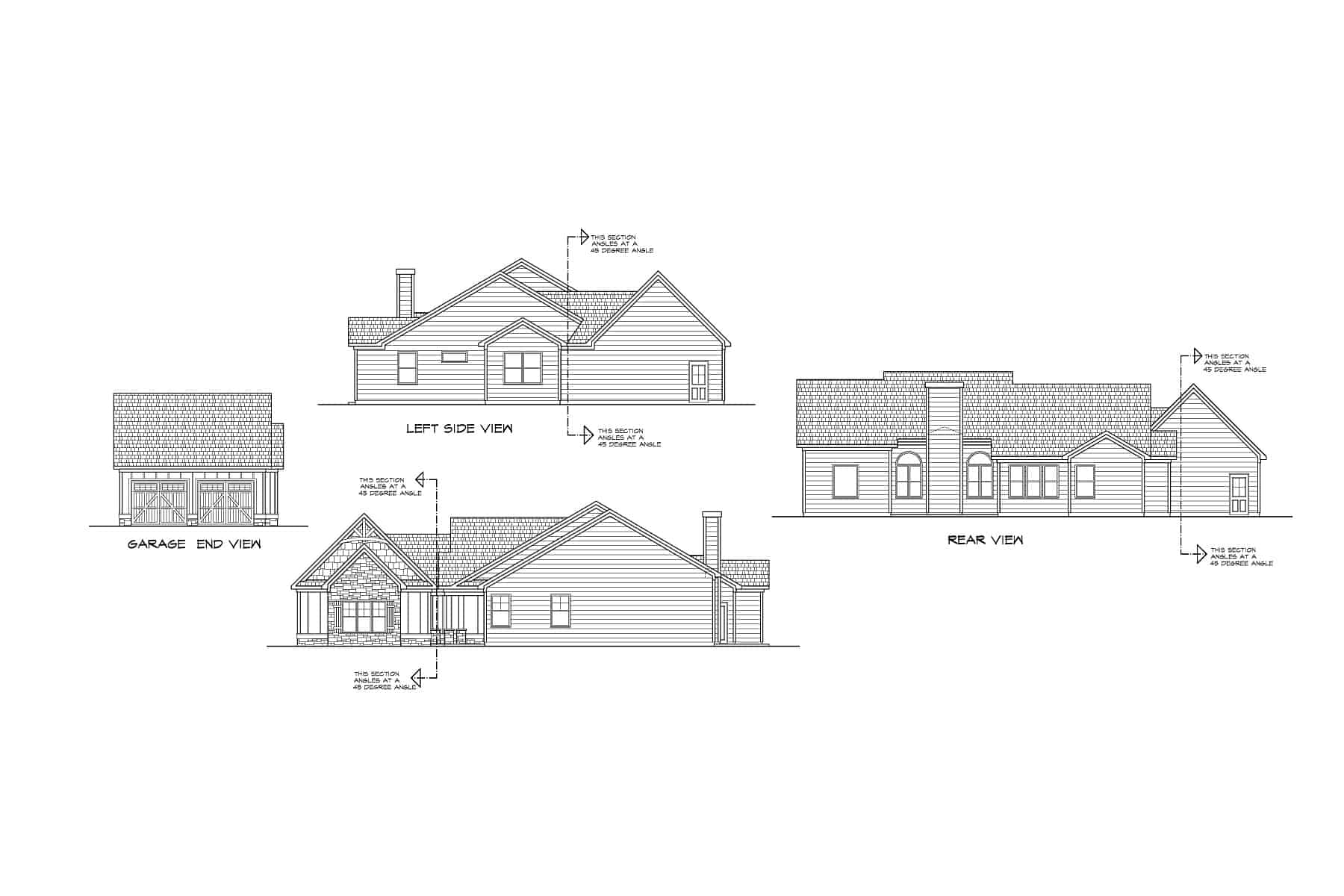 Home Plan Rear Elevation of this 3-Bedroom,2070 Sq Ft Plan -213-1014