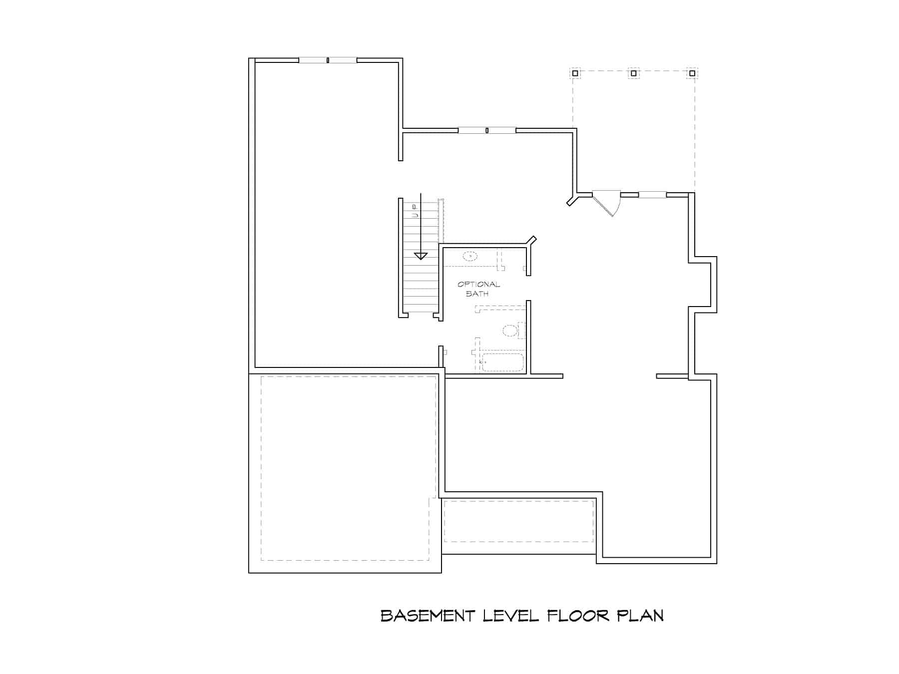 Basement of Craftsman Plan #213-1017
