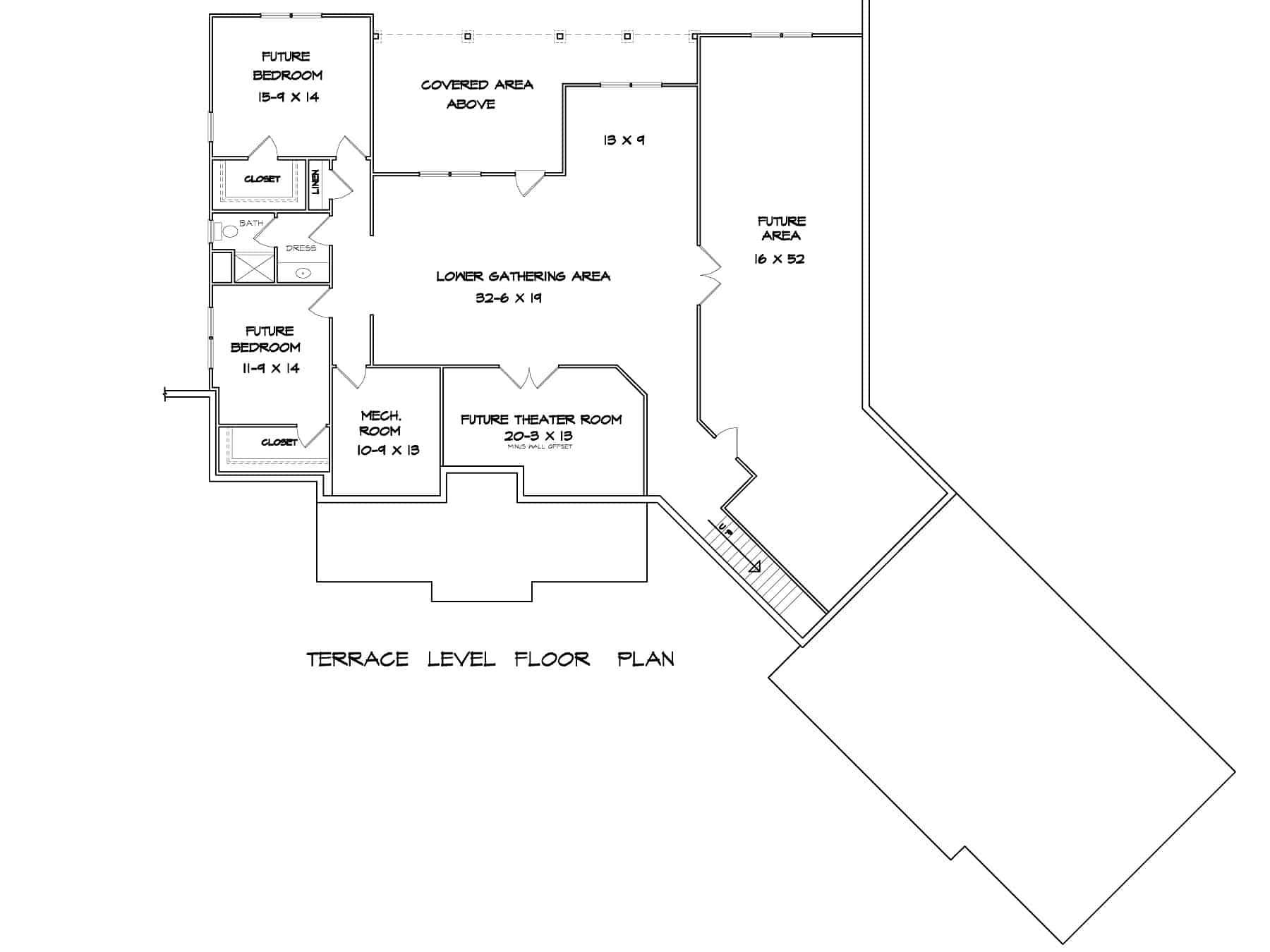 Basement of Traditional Plan #213-1028