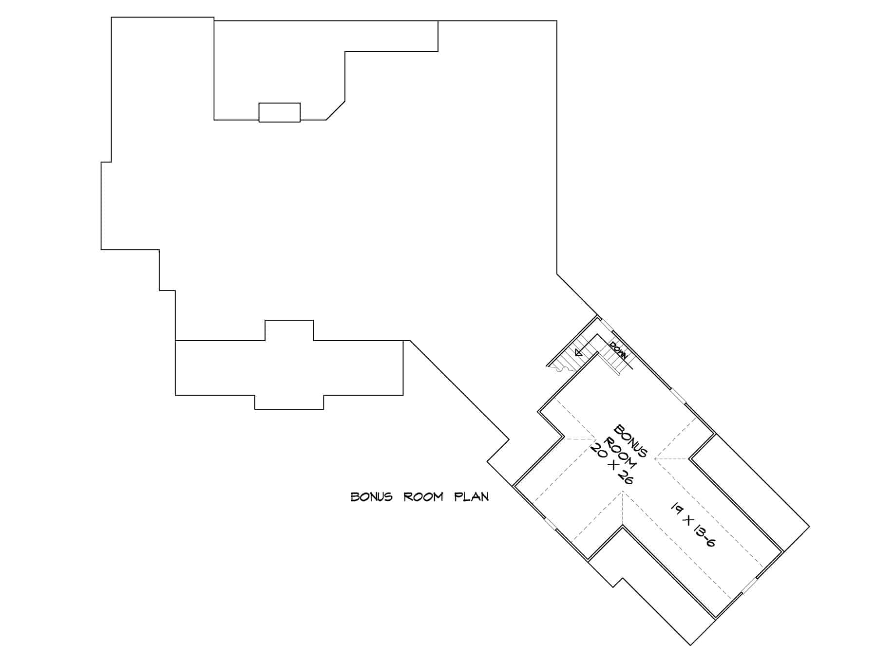 Upper Level of Traditional Plan #213-1028