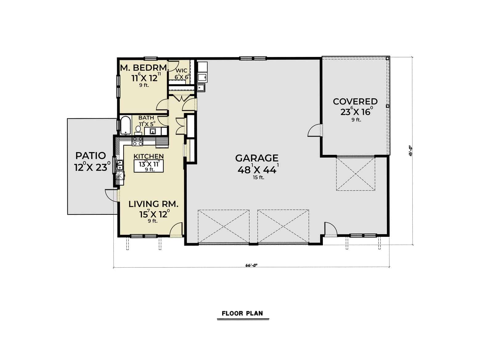 Main Level of Ranch Plan #214-1005