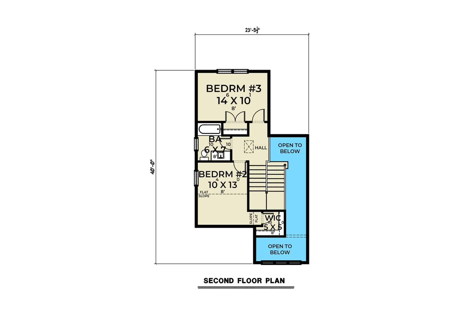 Upper Level of Farmhouse Plan #214-1007