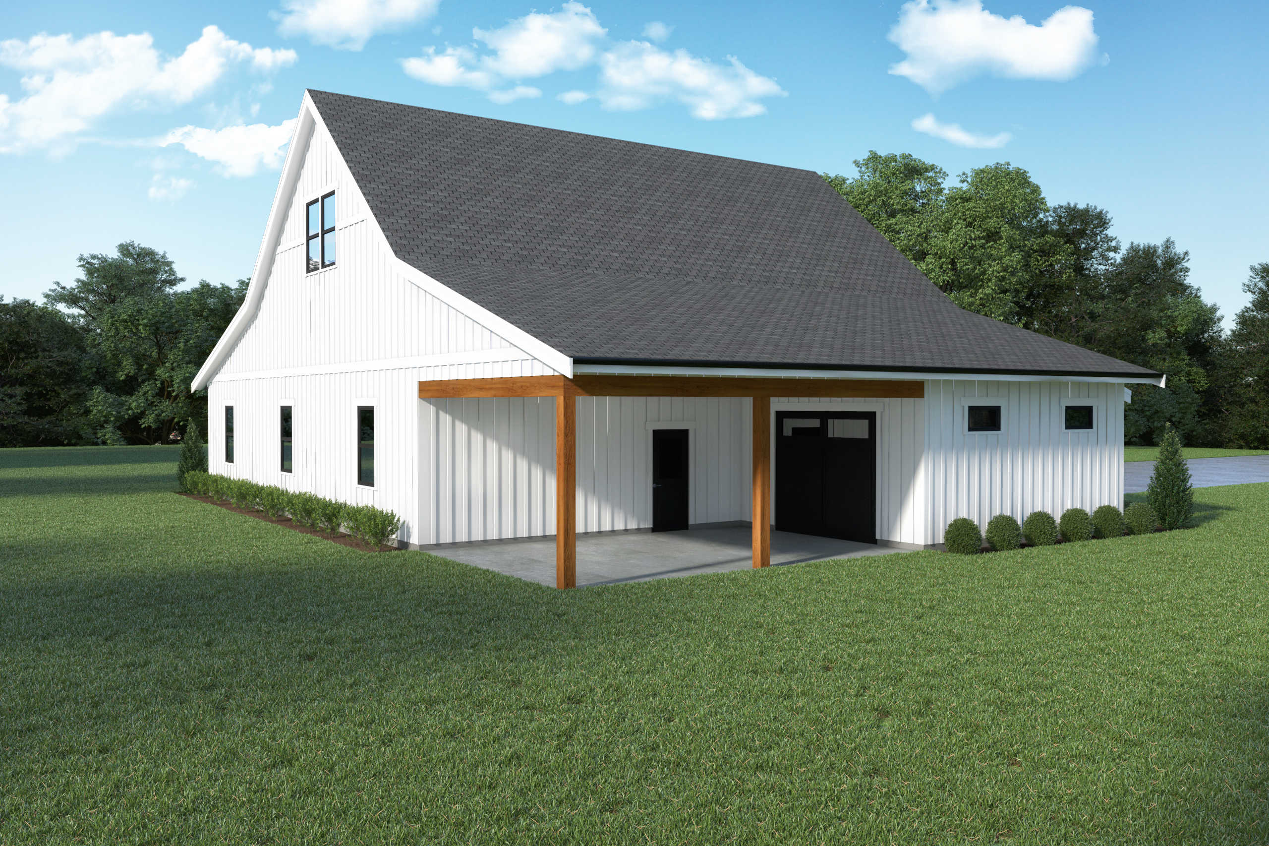 Home Plan Left Elevation of this 2-Bedroom,924 Sq Ft Plan -214-1009