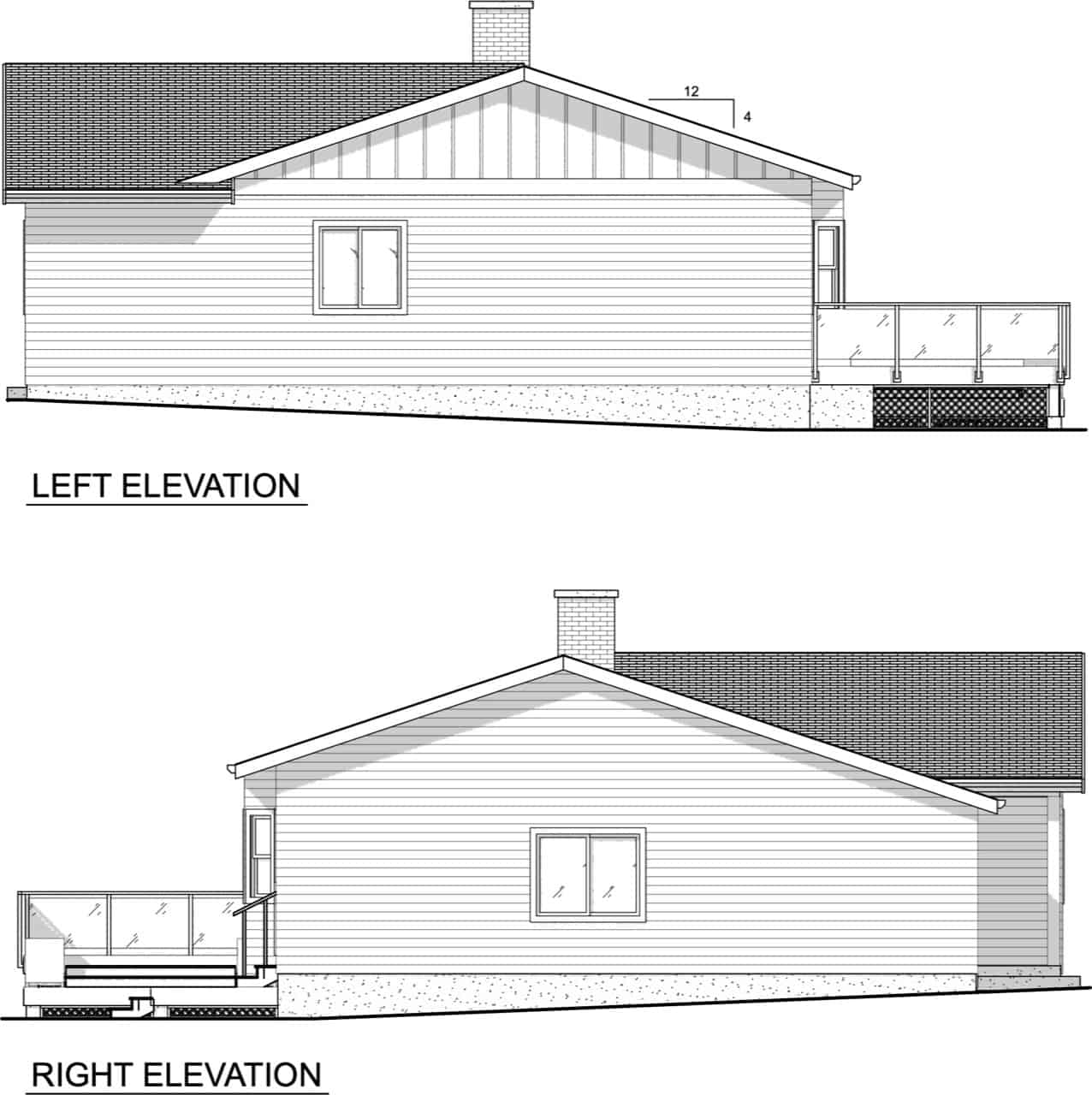 Home Plan Left Elevation of this 4-Bedroom,2112 Sq Ft Plan -215-1000