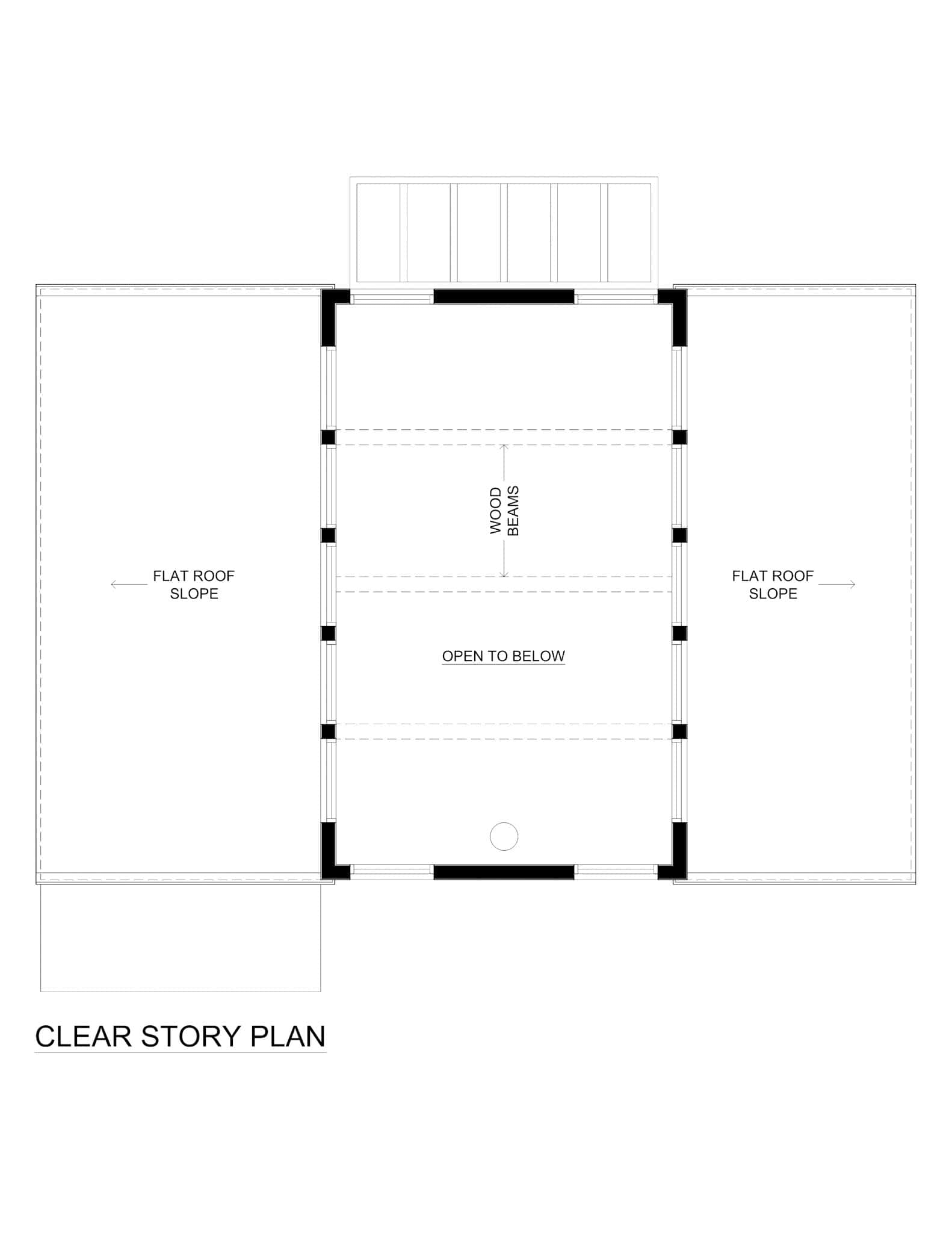 Upper Level of Modern Plan #216-1000