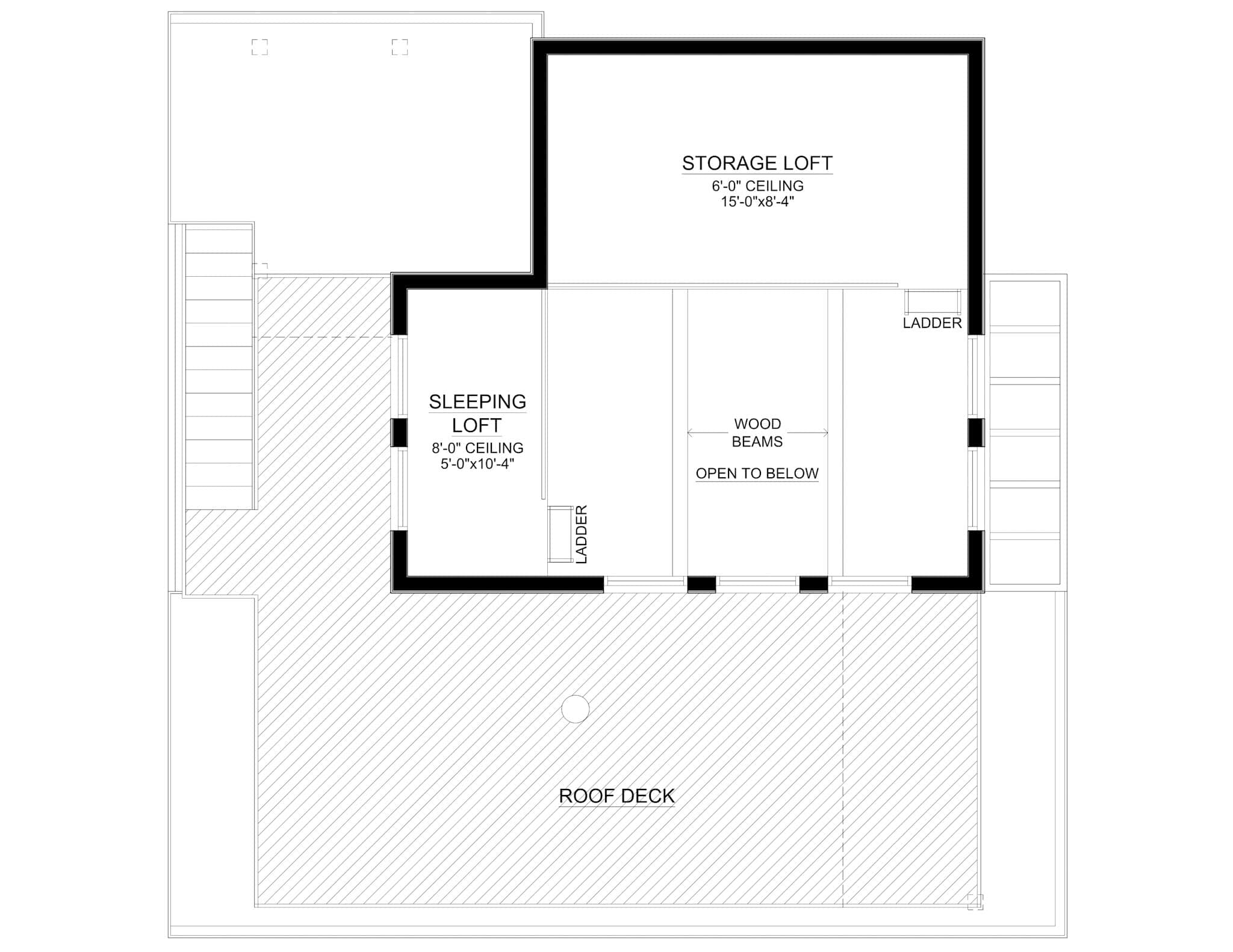Upper Level of Modern Plan #216-1001