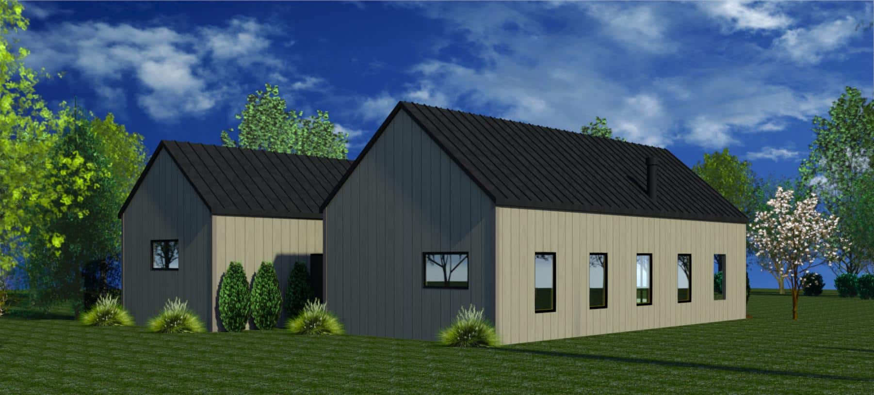 Rear View of this 1-Bedroom,740 Sq Ft Plan -216-1004