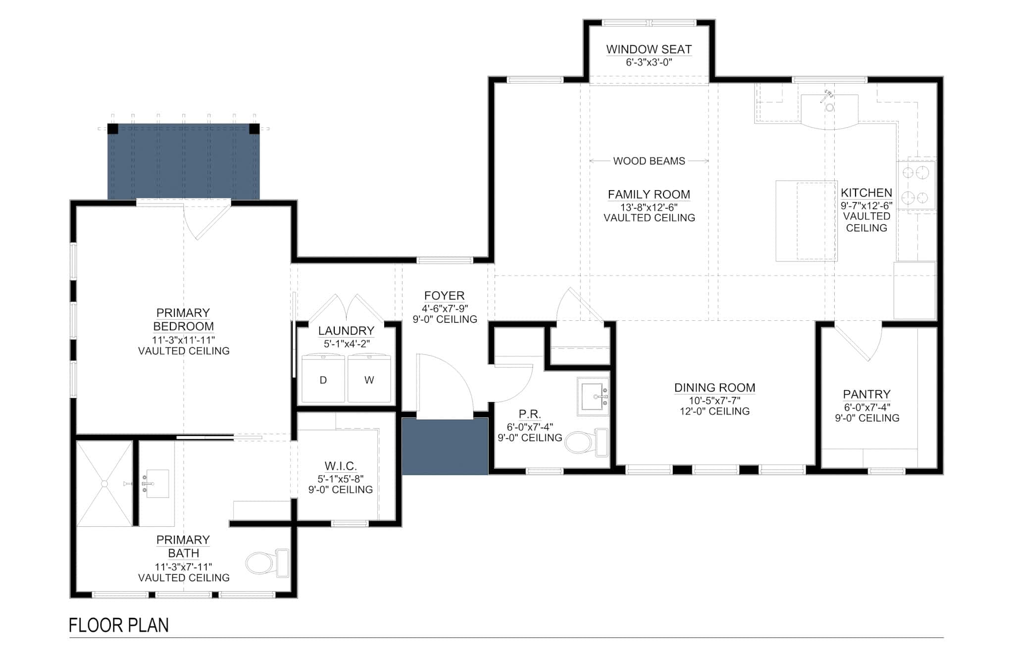 Main Level of Traditional Plan #216-1005