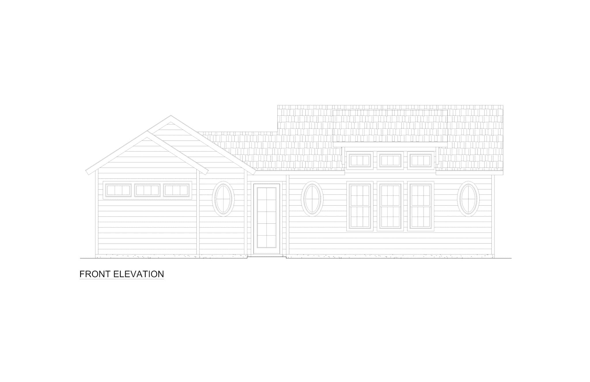 Home Plan Front Elevation of this 1-Bedroom,894 Sq Ft Plan -216-1005