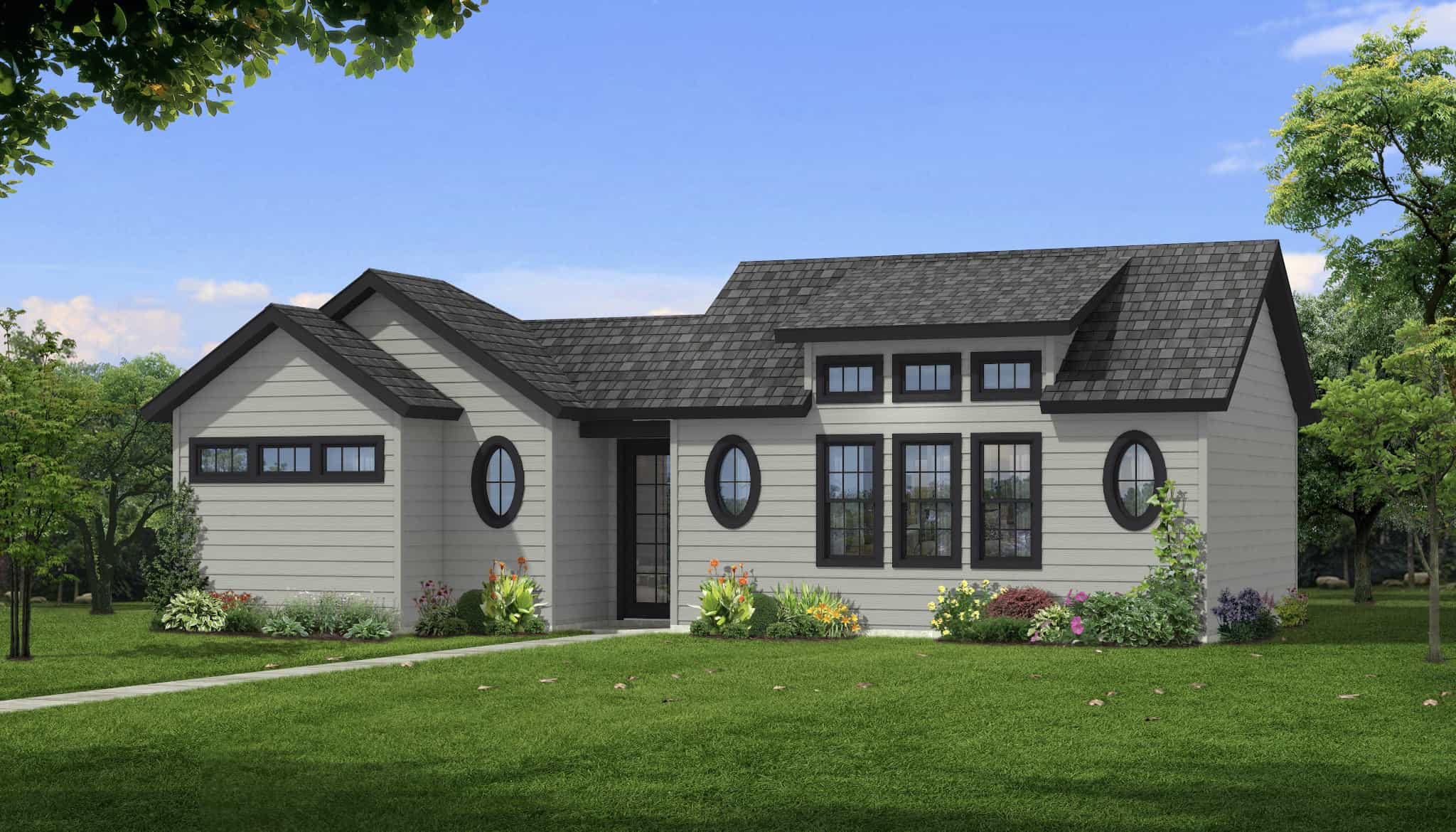 Front elevation of Traditional home (ThePlanCollection: House Plan #216-1005)