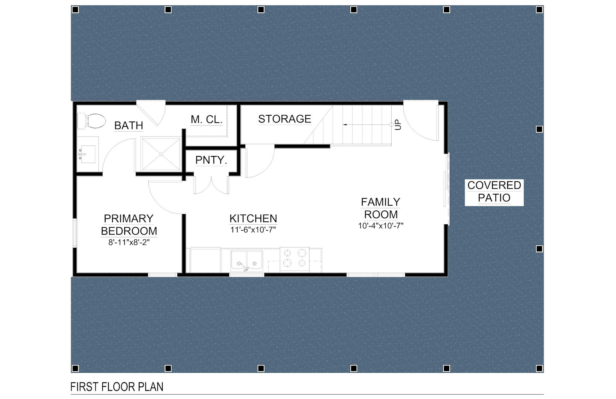 Main Level of Rustic Plan #216-1006