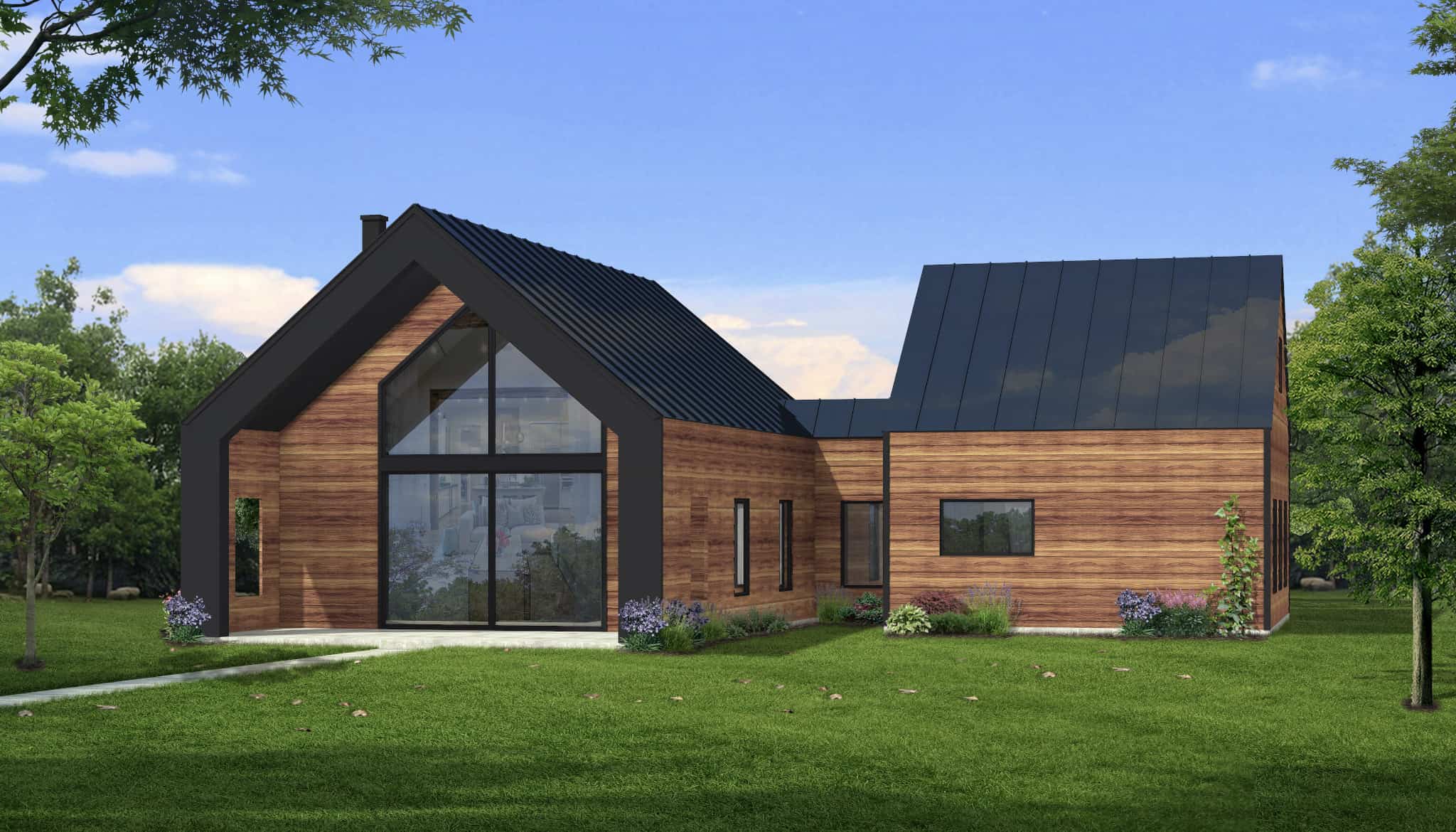 Front elevation of Rustic home (ThePlanCollection: House Plan #216-1007)
