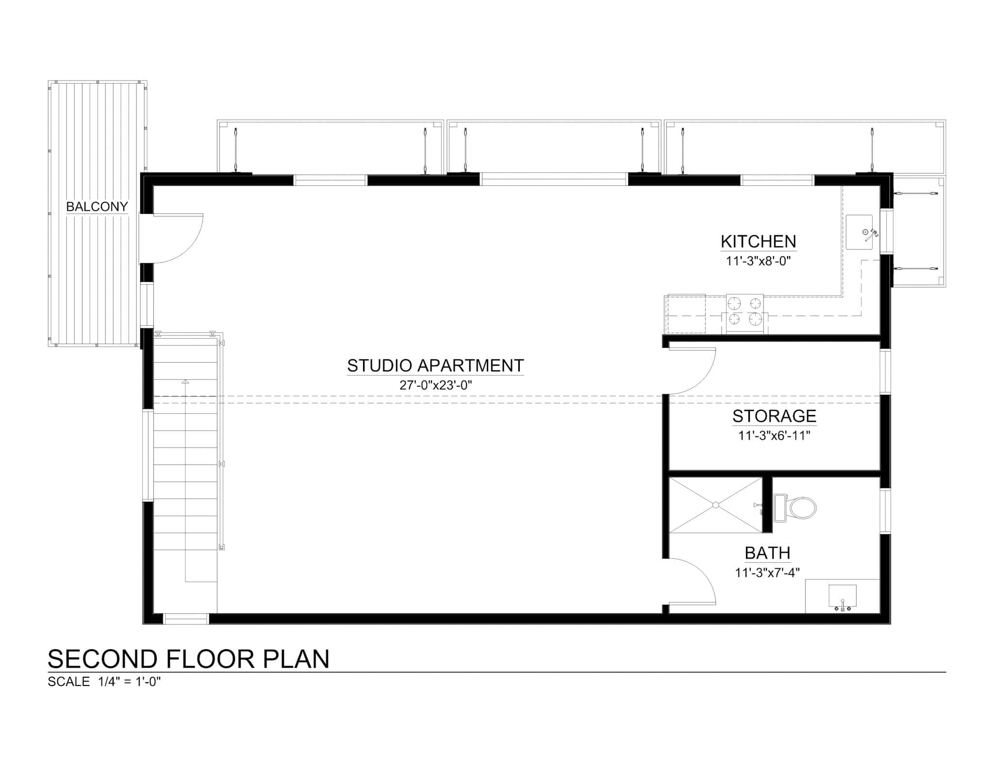 Upper Level of Garage w/Apartments Plan #216-1008