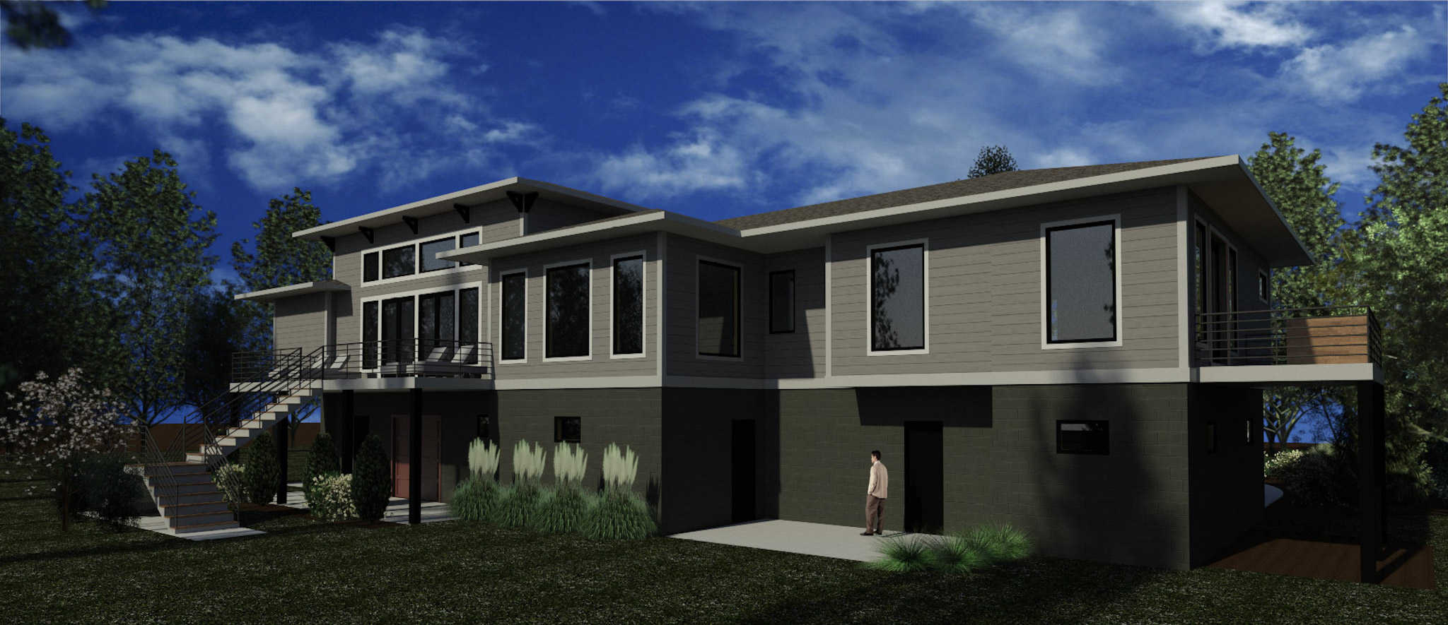 Rear View of this 4-Bedroom,3708 Sq Ft Plan -216-1009