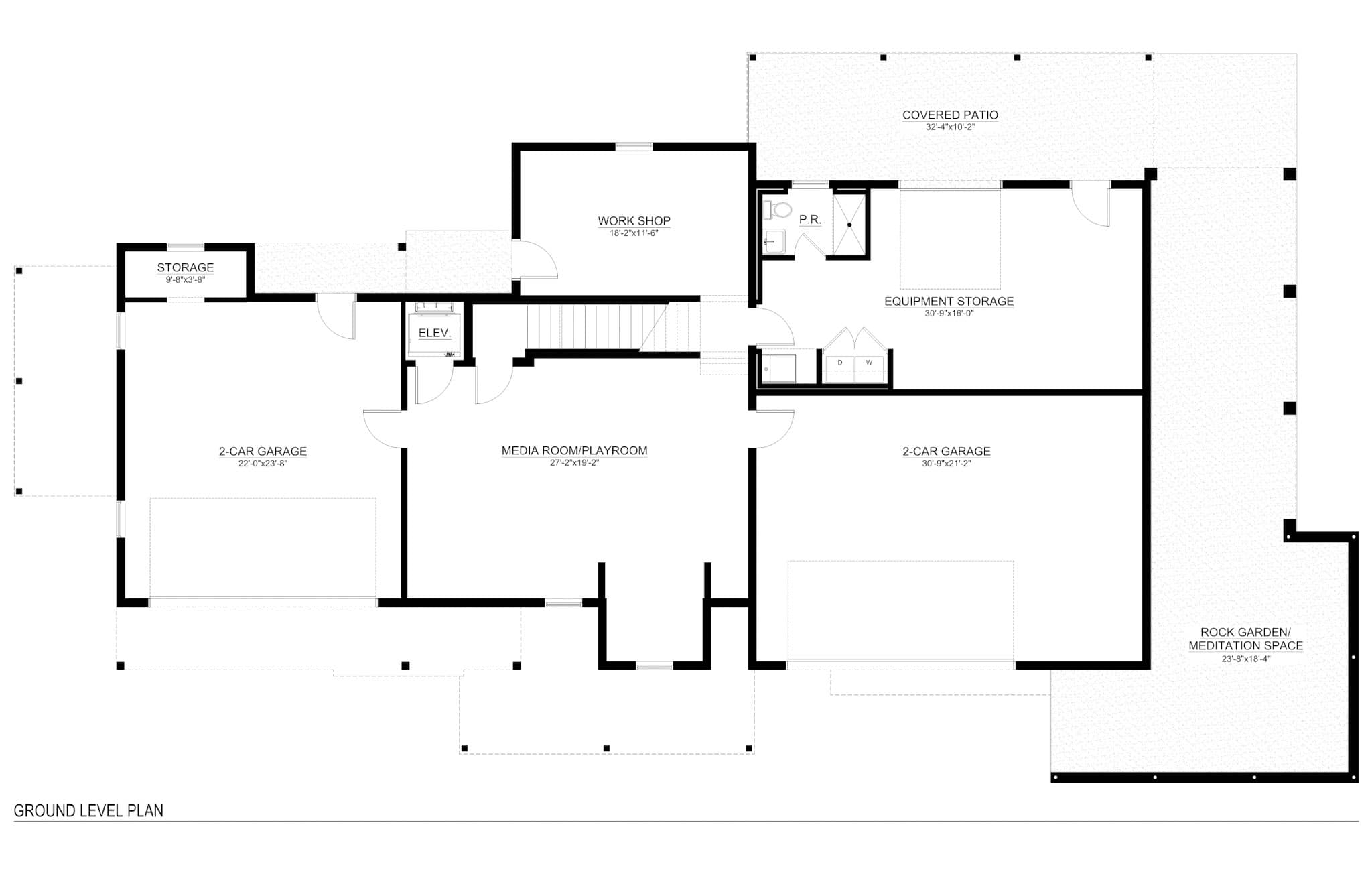 Basement of Modern Plan #216-1009