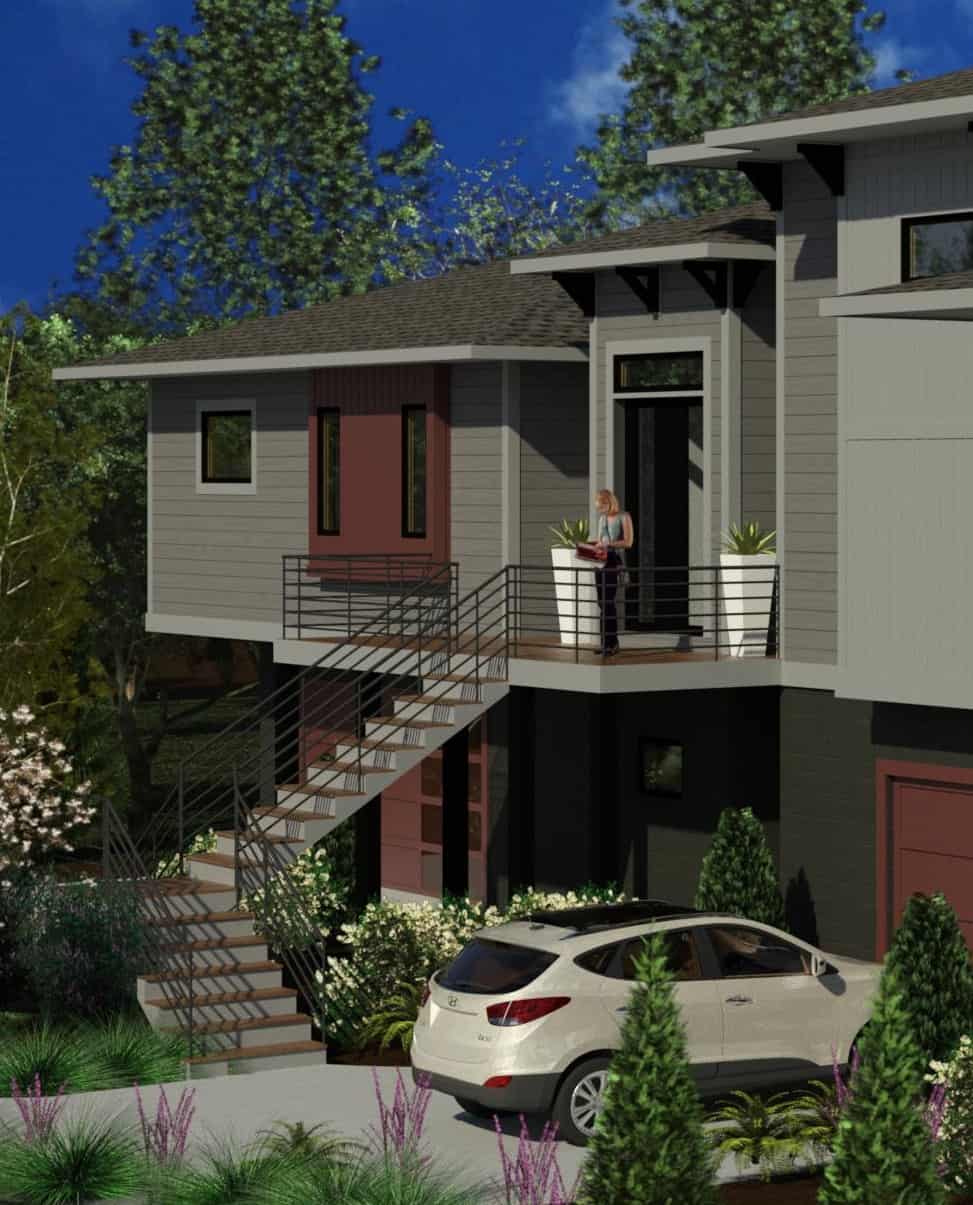 Front View of this 4-Bedroom,3708 Sq Ft Plan -216-1009